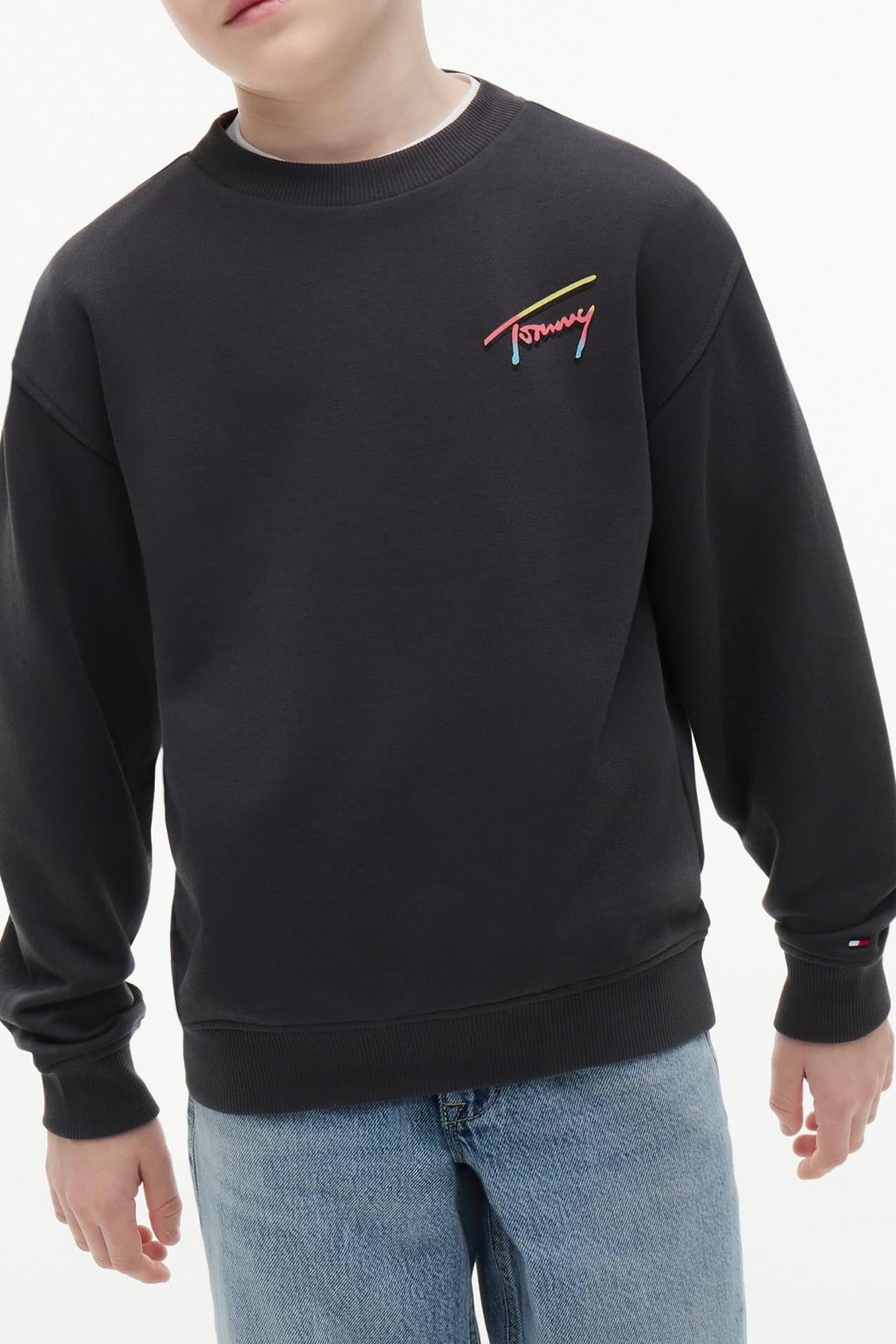 BOYS TOMMY SEASONAL SWEATER WASHED BLACK 2