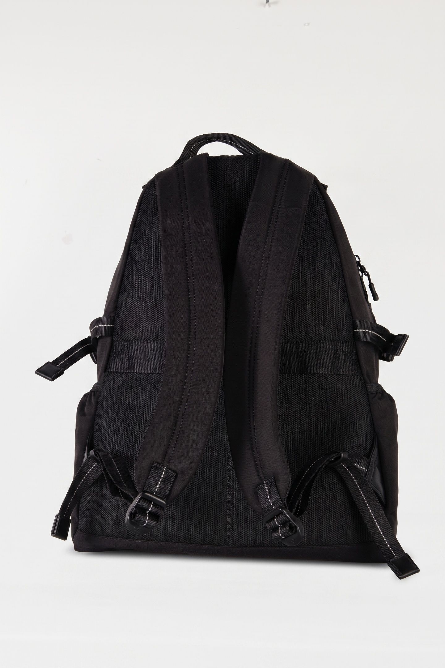 STRIPED UTILITY ZIP BACKPACK BLACK 3