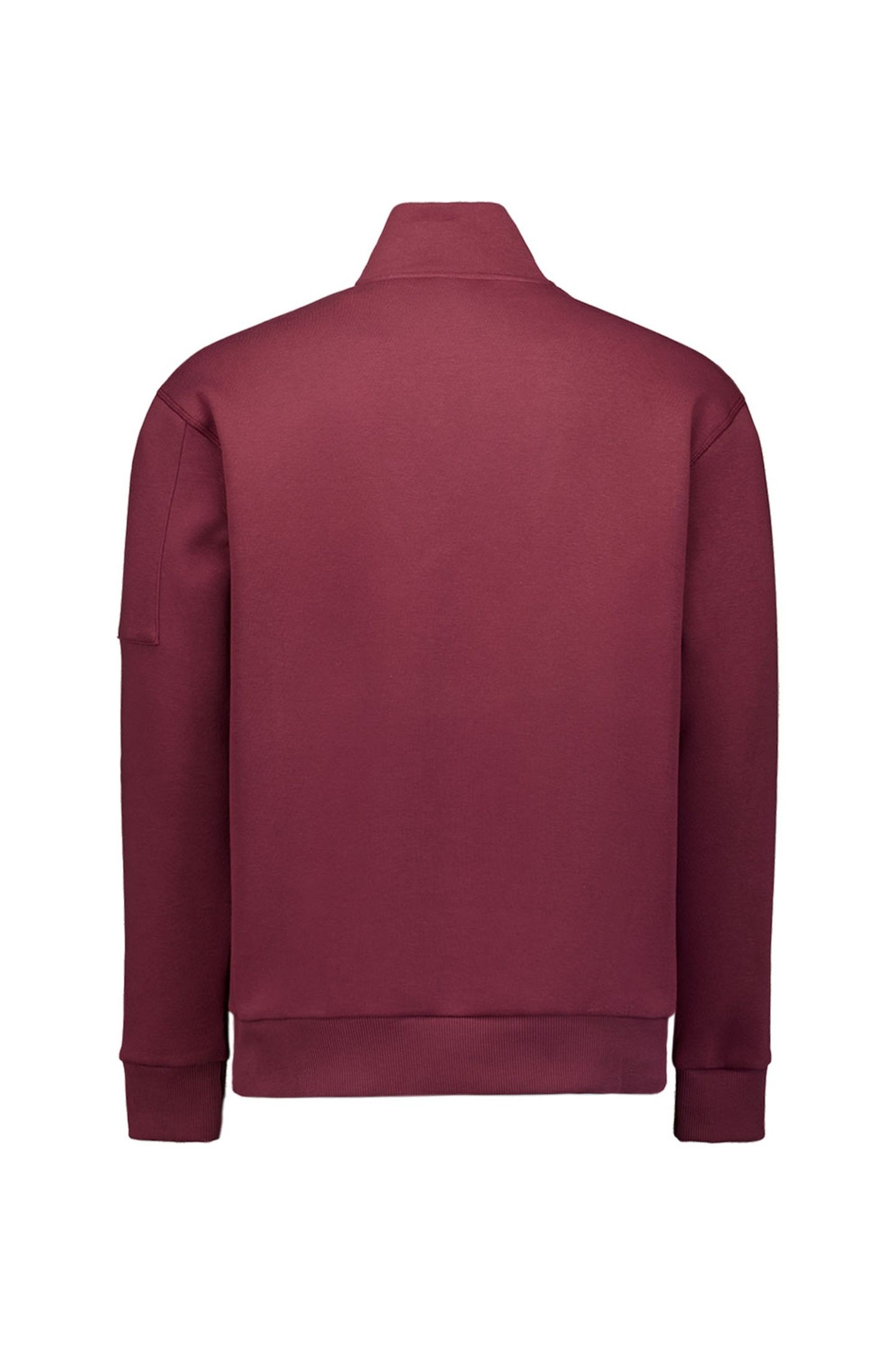 SWEATER HALF ZIP BRUSHED DARK WINE 4