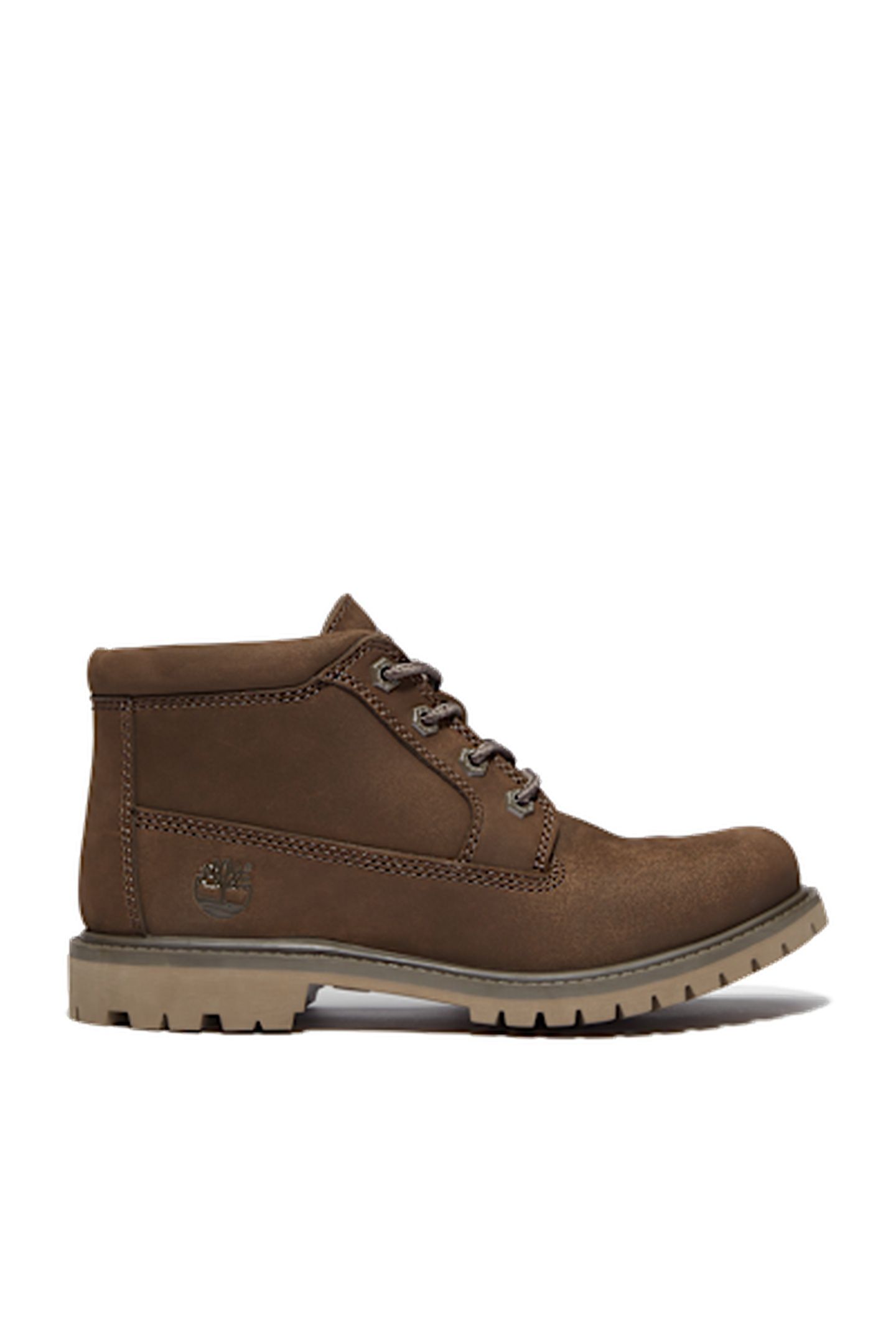 NELLIE MID LACE UP CHUKKA BOOT DARK BROWN NUBUCK 1