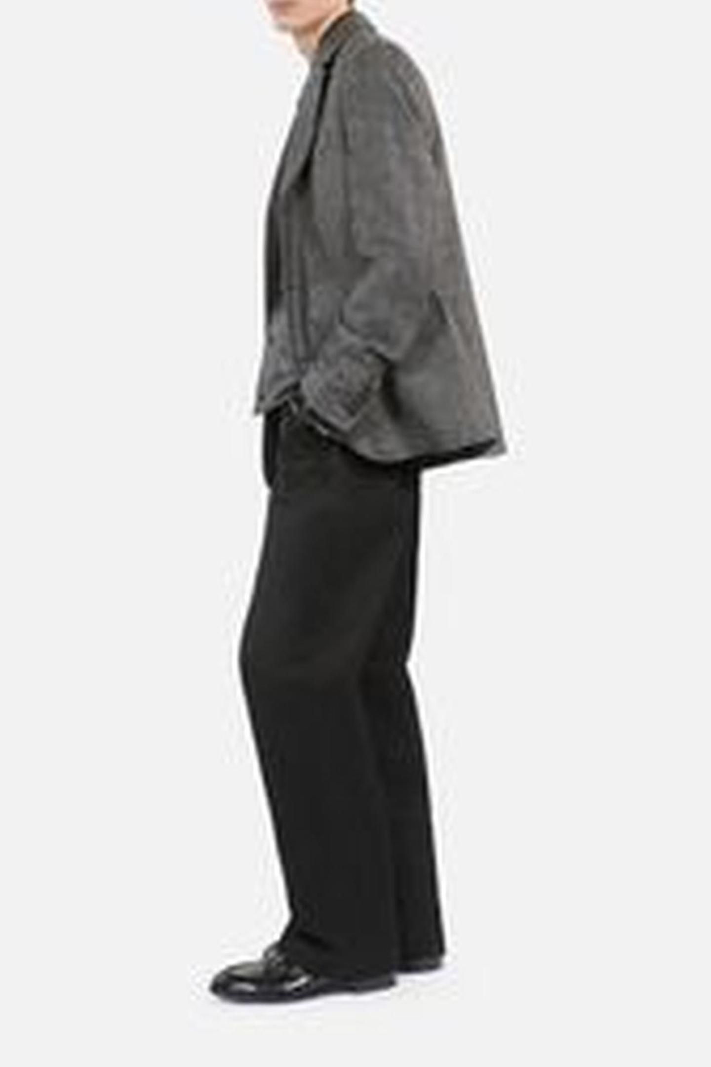 LOOSE-FITTING JACKET W 3 BUTTONS AND 3 POCKETS BROWN / BLACK 7