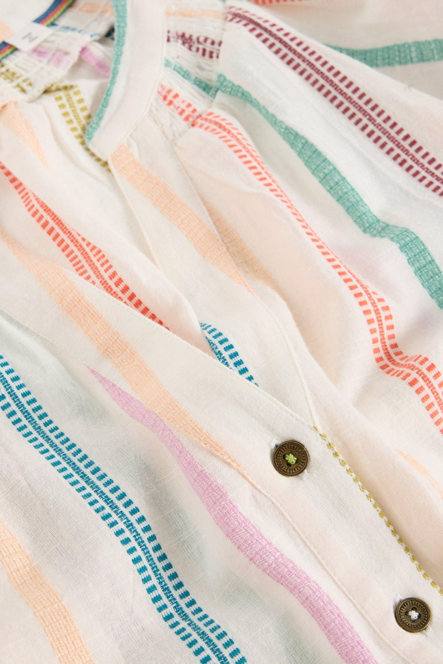 GILLY STRIPE JAQUARD TOP NATURAL MULTI 7