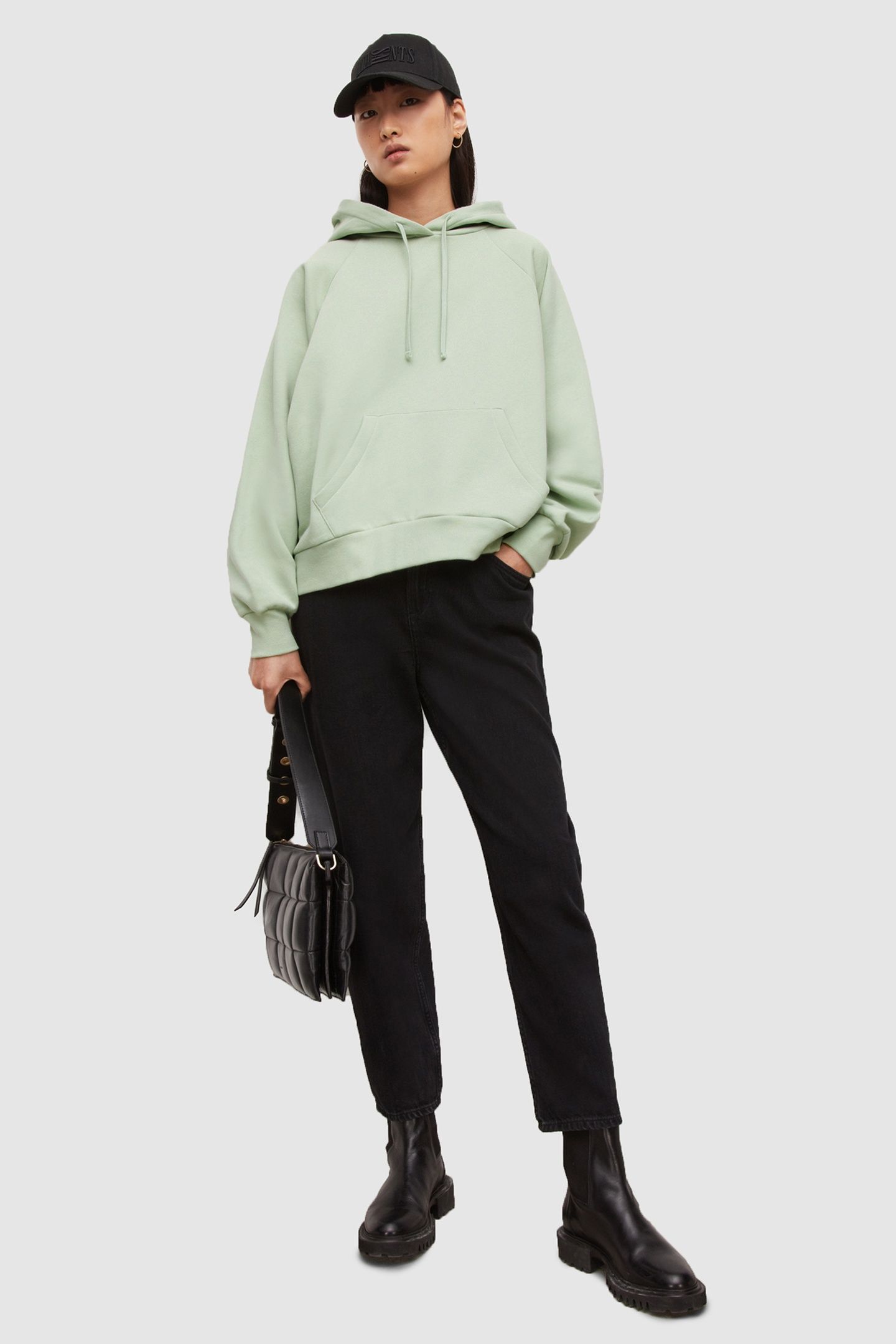 ALLSAINTS TALON HOOD SAGE GREEN 4