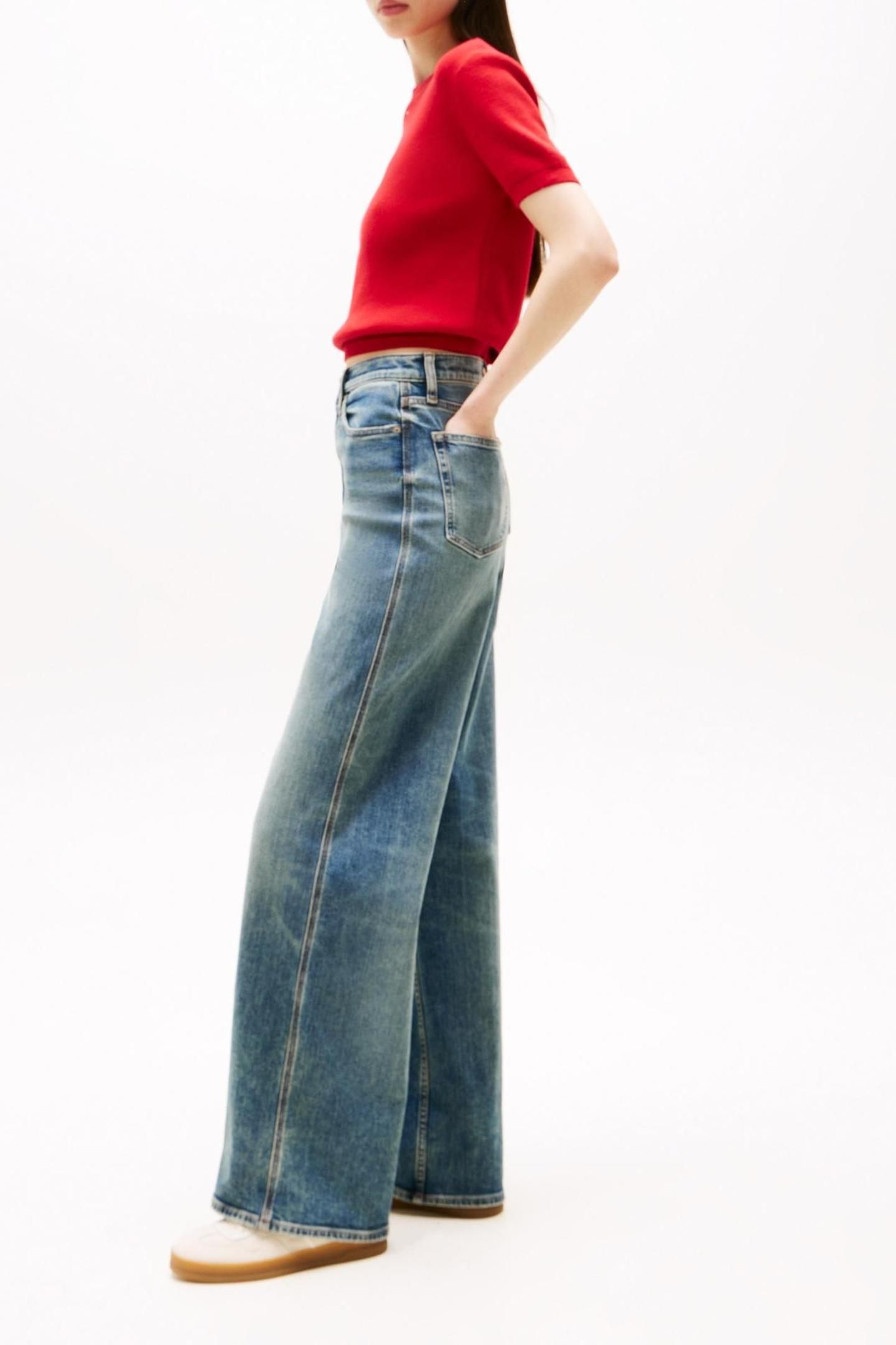 CLAIRE HIGH RISE WIDE LEG DENIM DARK 4