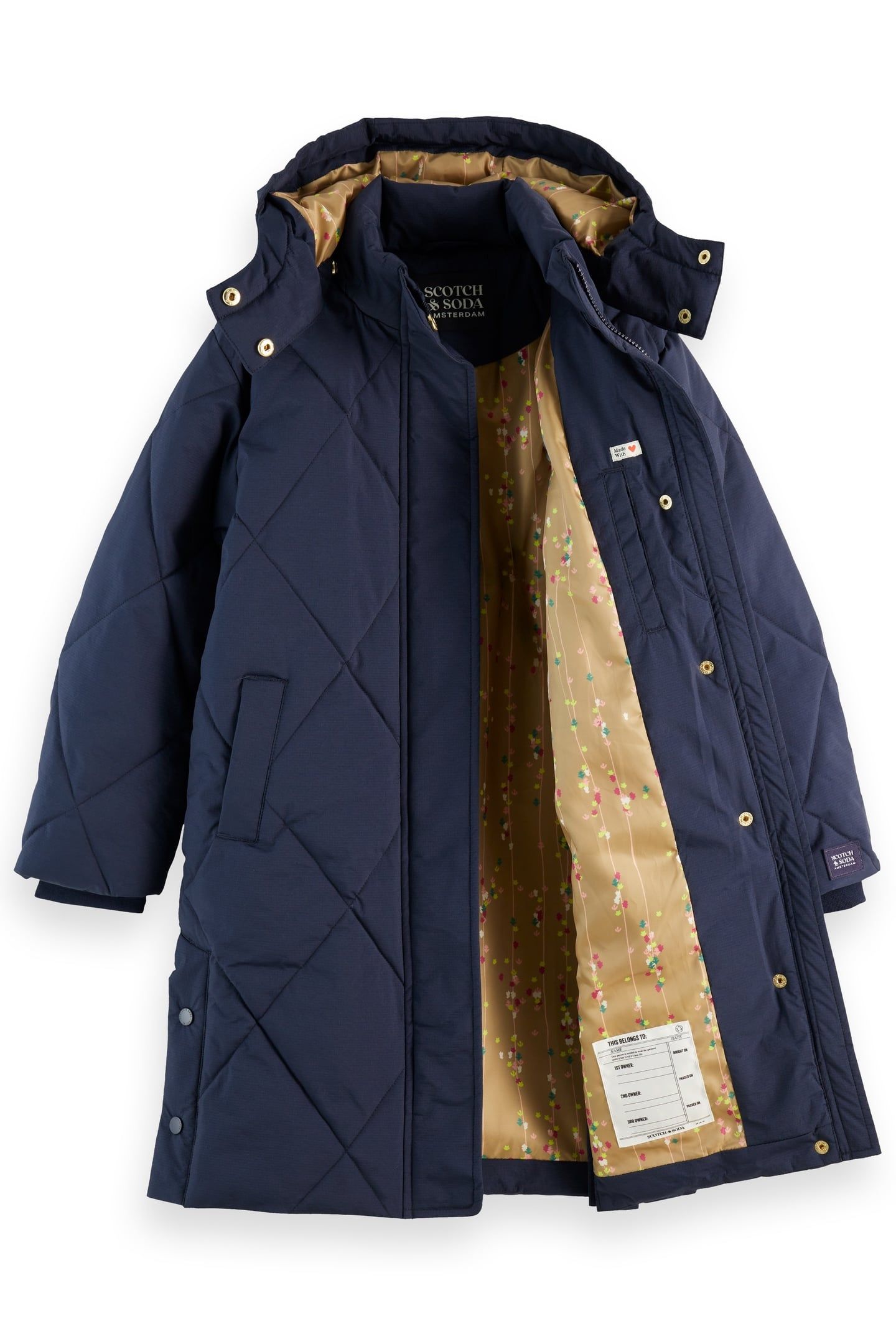 GIRLS LONGER-LENGTH PUFFER JACKET SKY CAPTAIN 2