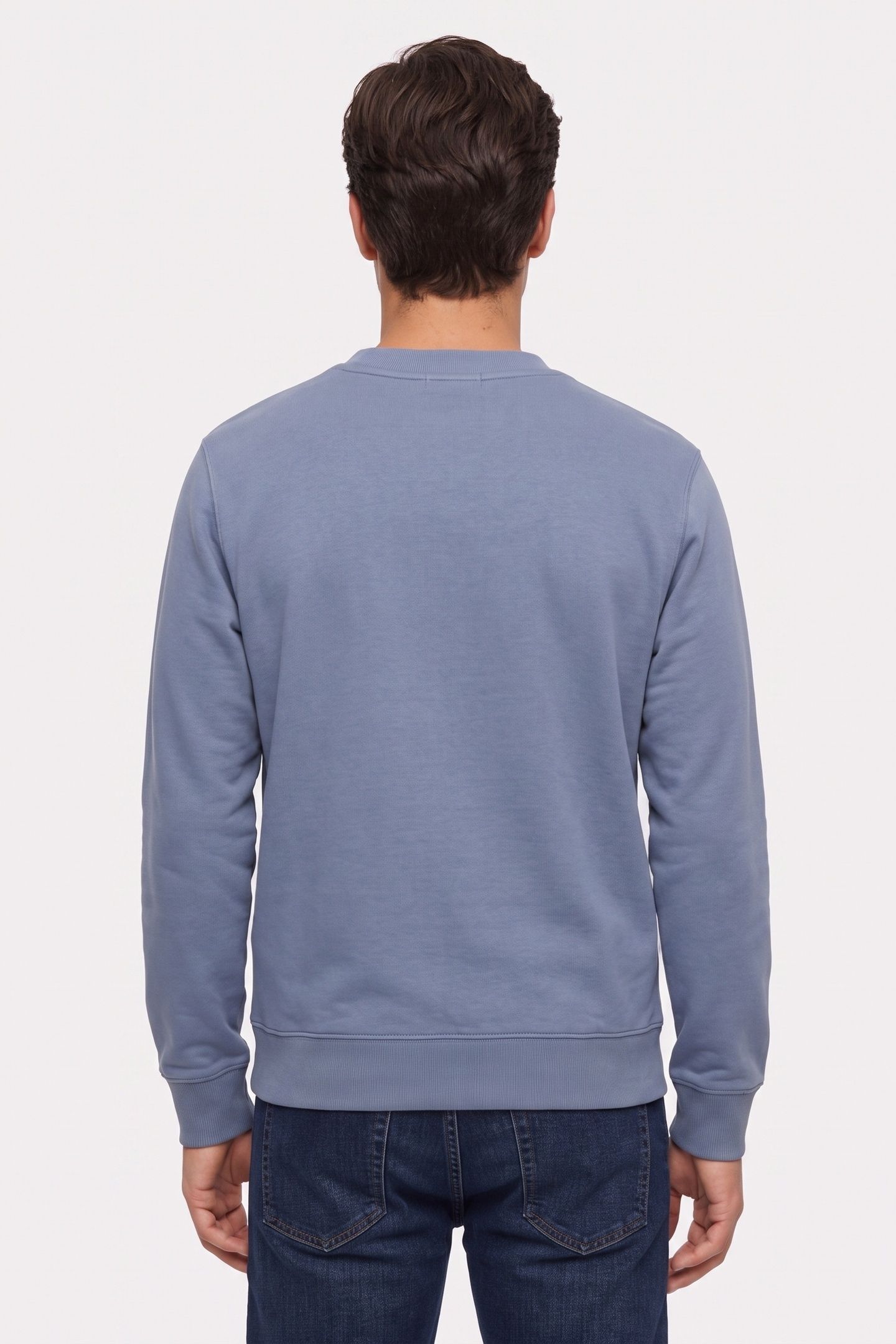 LONG SLEEVE CLASSIC 350GSM TERRY MONOGRAM DUSTY SAILOR BLUE 2