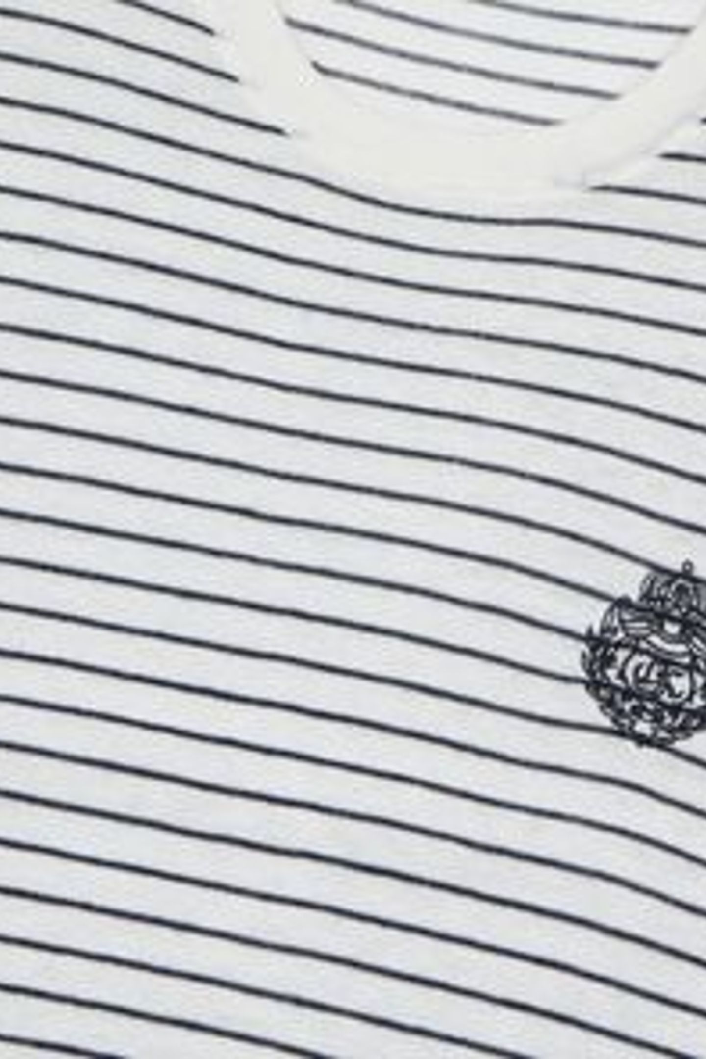 PULL COL ROND A RAYURES DETAIL BRODERIE WHITE / BLUE 9