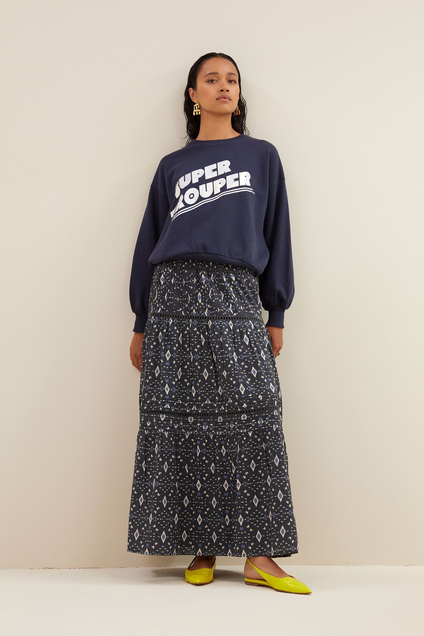 XENA MIDNIGHT IKAT SKIRT MIDNIGHT IKAT 3