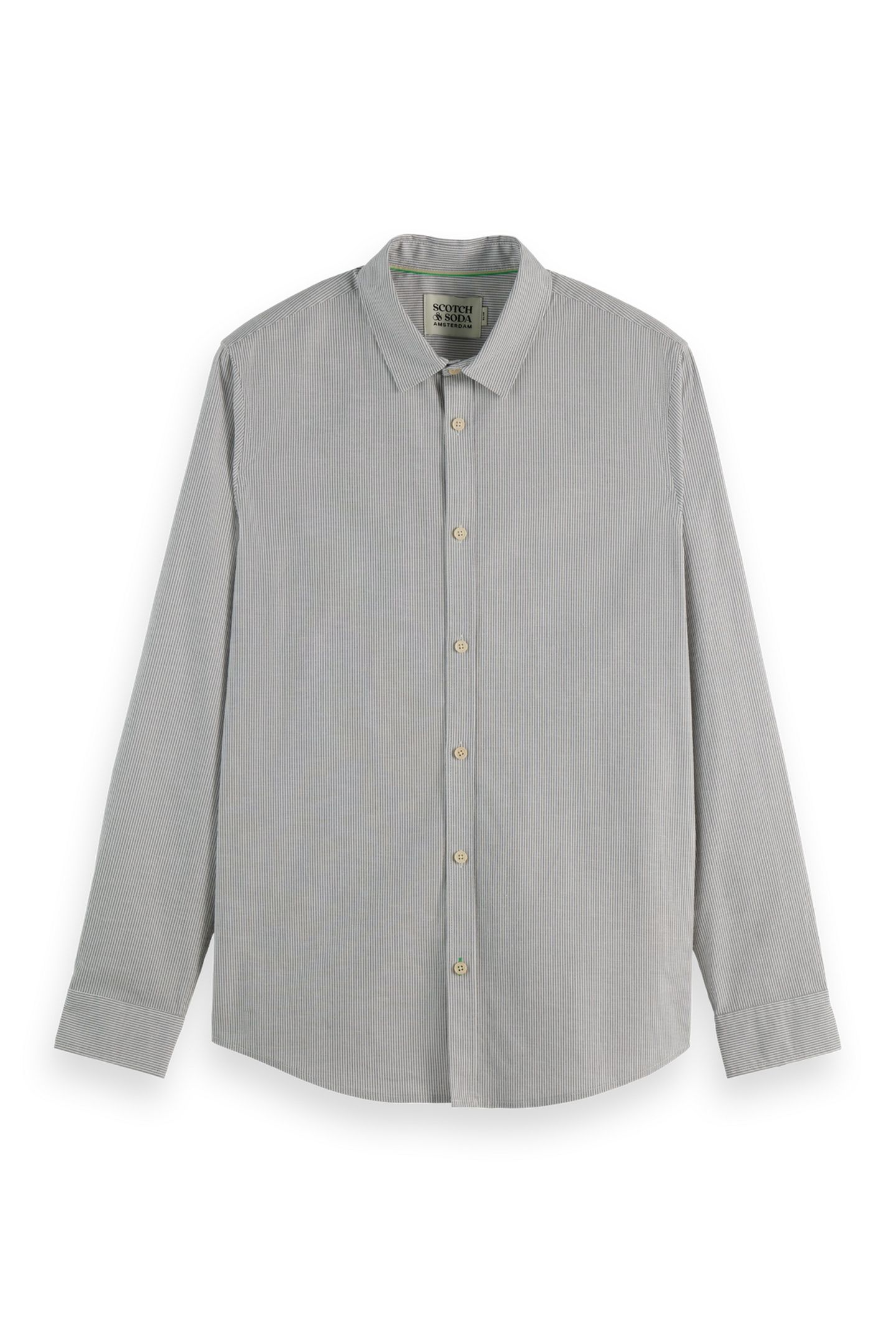 STRIPED SLIM-FIT POPLIN SHIRT GULL / WHITE STRIPES 3