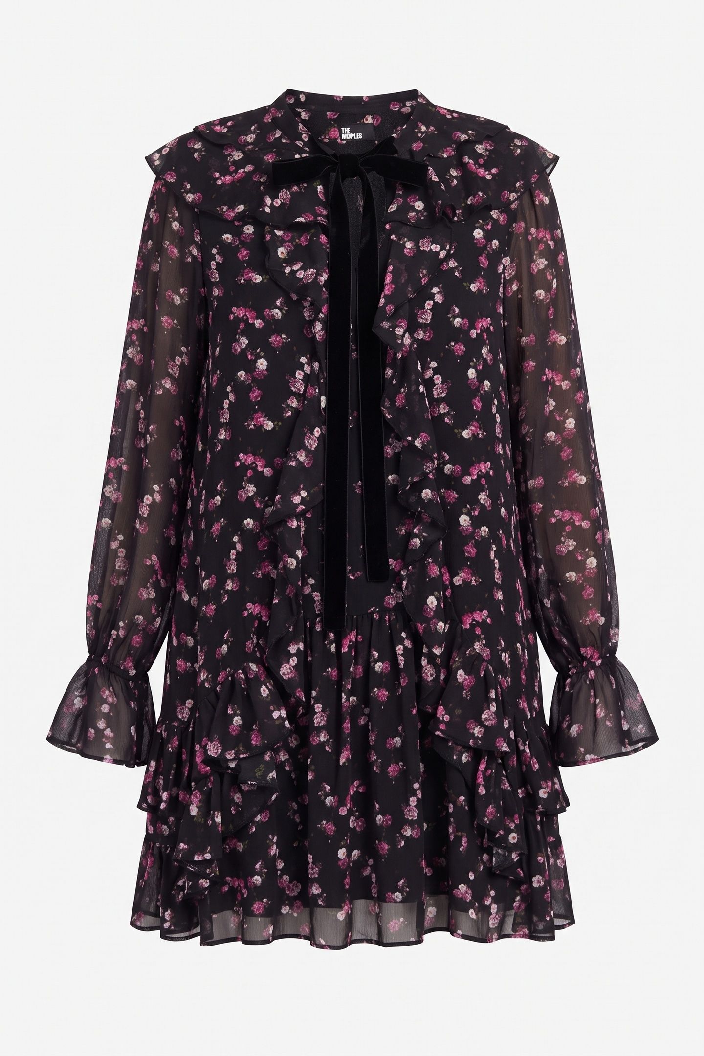 SHORT DRESS WITH LONG SLEEVES BLACK 3