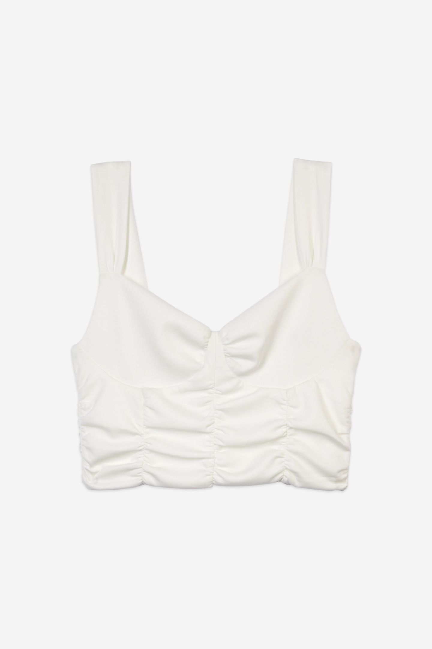 TOP WITH BALCONY AND ZIPPERED STRAP ECRU 5