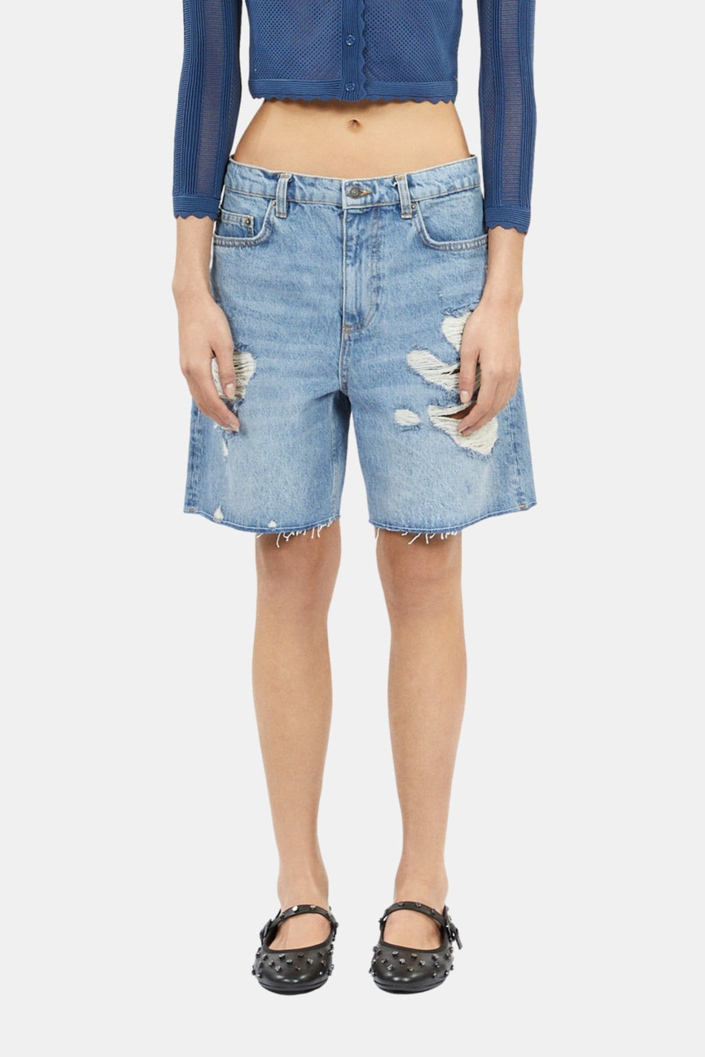 DENIM SHORTS MEDIUM BLUE 4