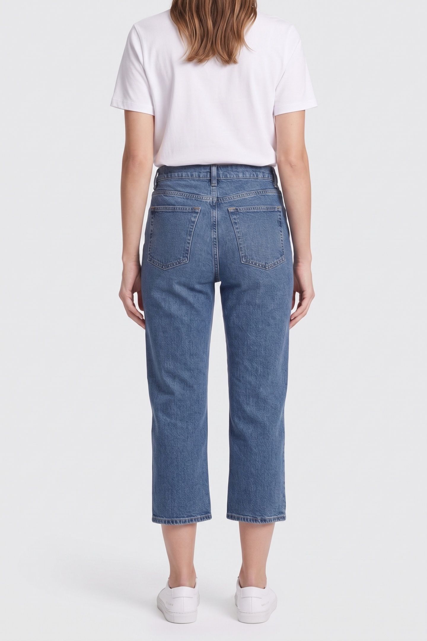 FERN CROPPED FLARED STRETCH BLUE 2