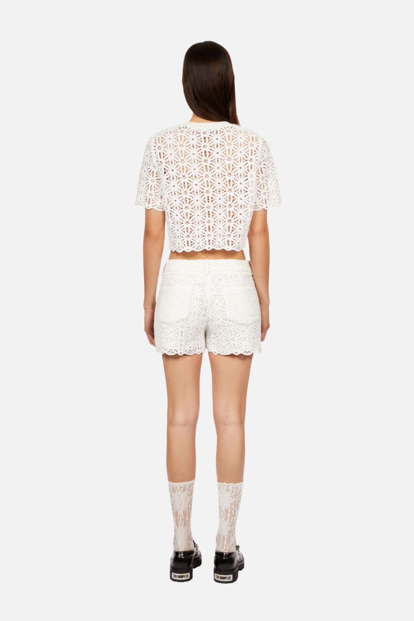 GUIPURE SHORTS WHITE 4