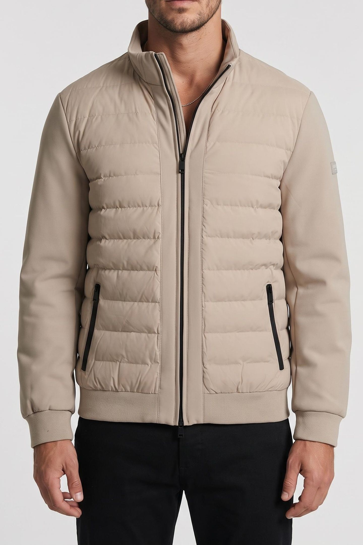 GUESS ECO QUILTED JACKET TRADITIONAL KHAKI 1