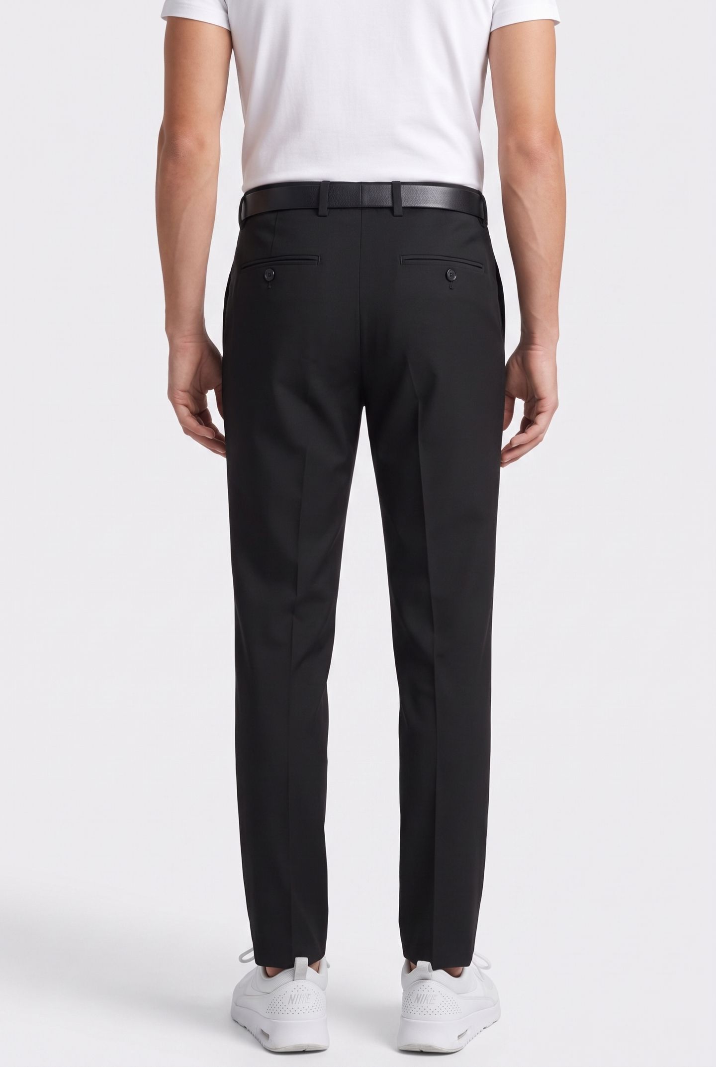 ELDAR HOPSACK SUIT TROUSER BLACK 2