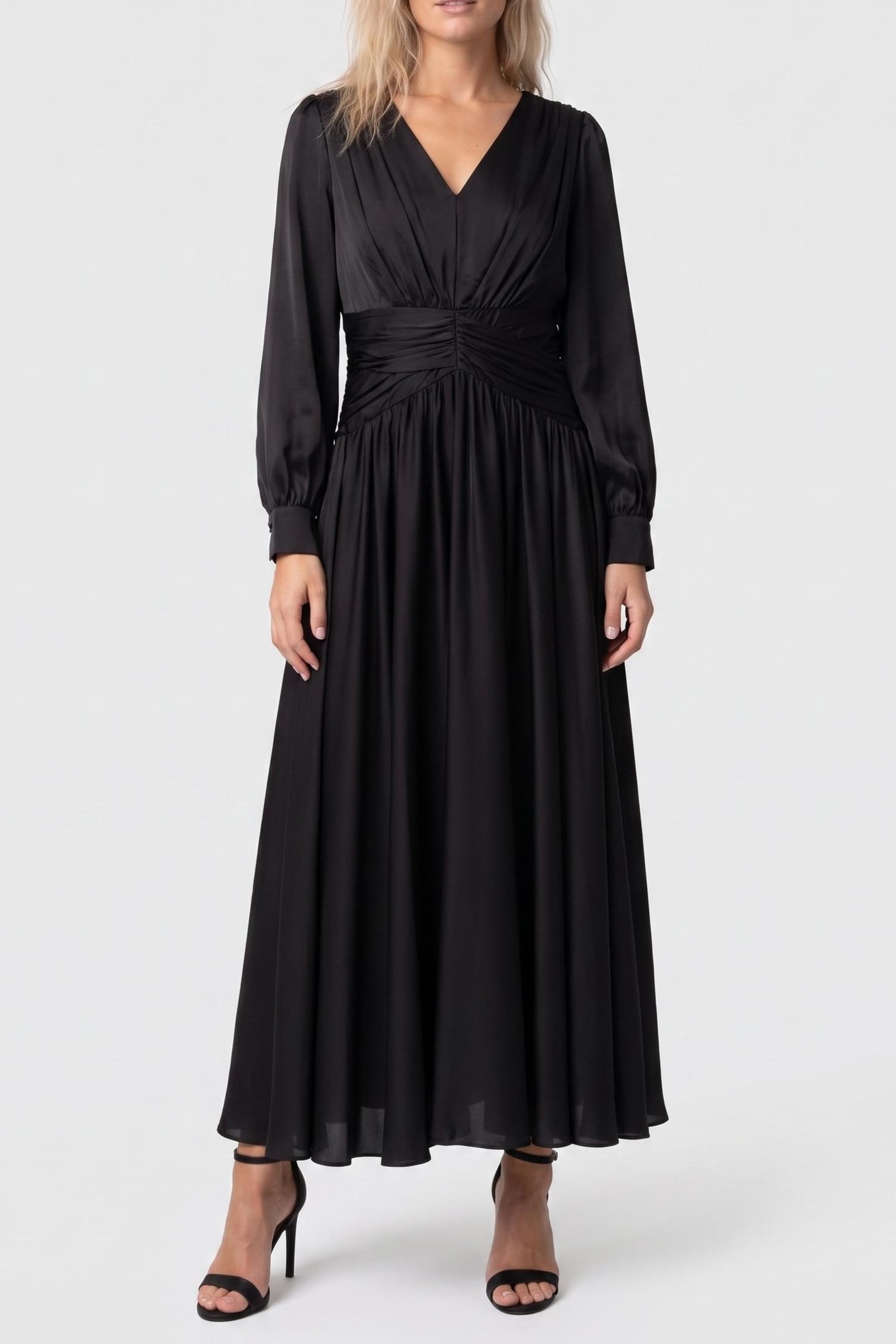 GUESS ECO HELENE MAXI DRESS JET BLACK A996 1