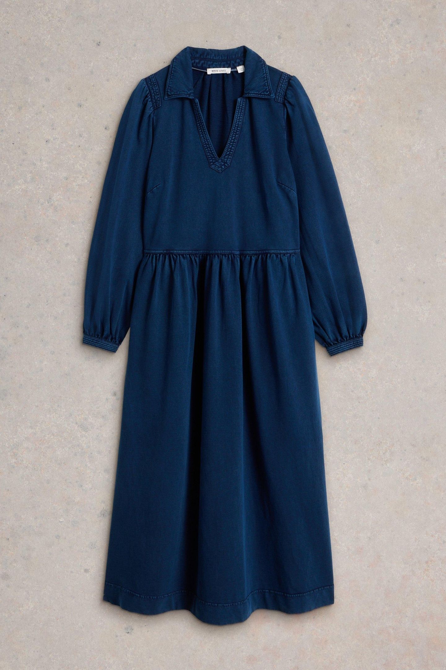 REN DENIM JERSEY DRESS DARK DENIM 3