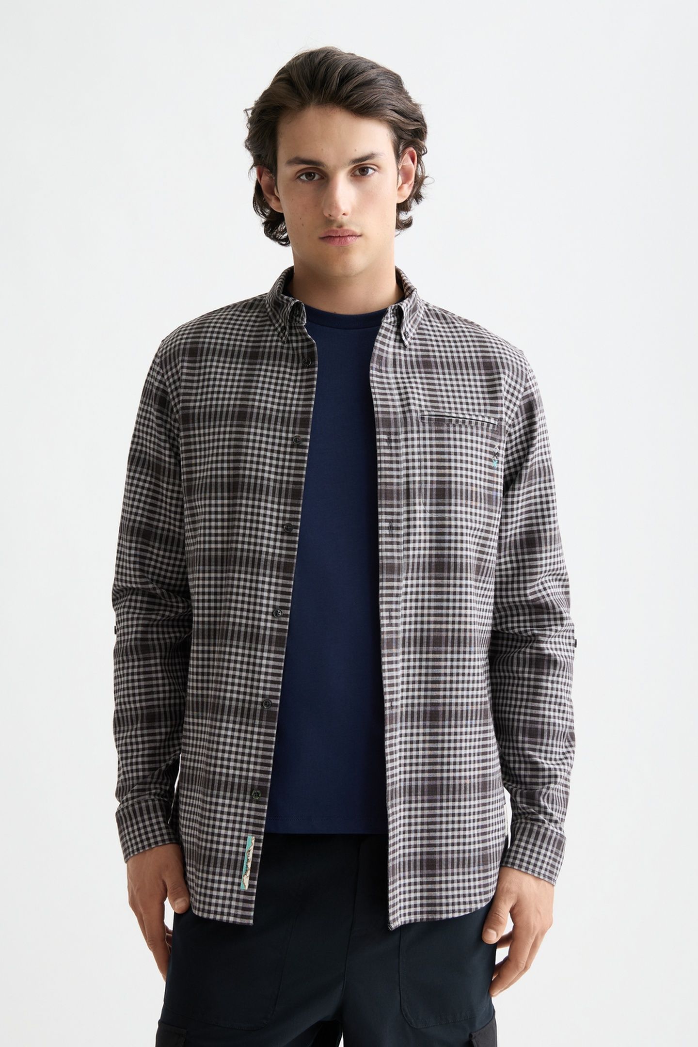 SHADOW-CHECK DOUBLE-FACED SHIRT BLACK SHADOW CHECK 2