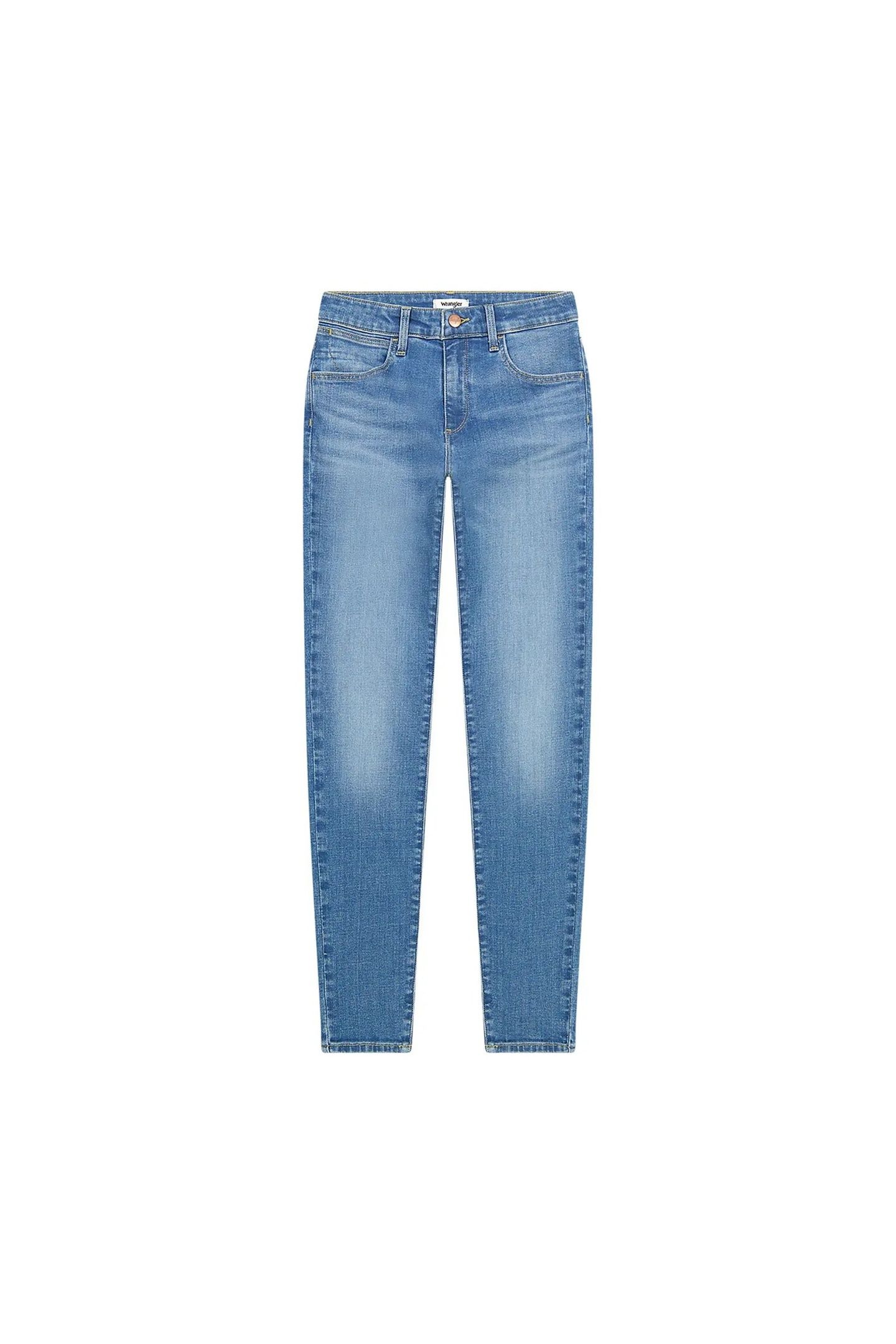 SKINNY WHISPERING WAVES DENIM BLUE JEANS 2