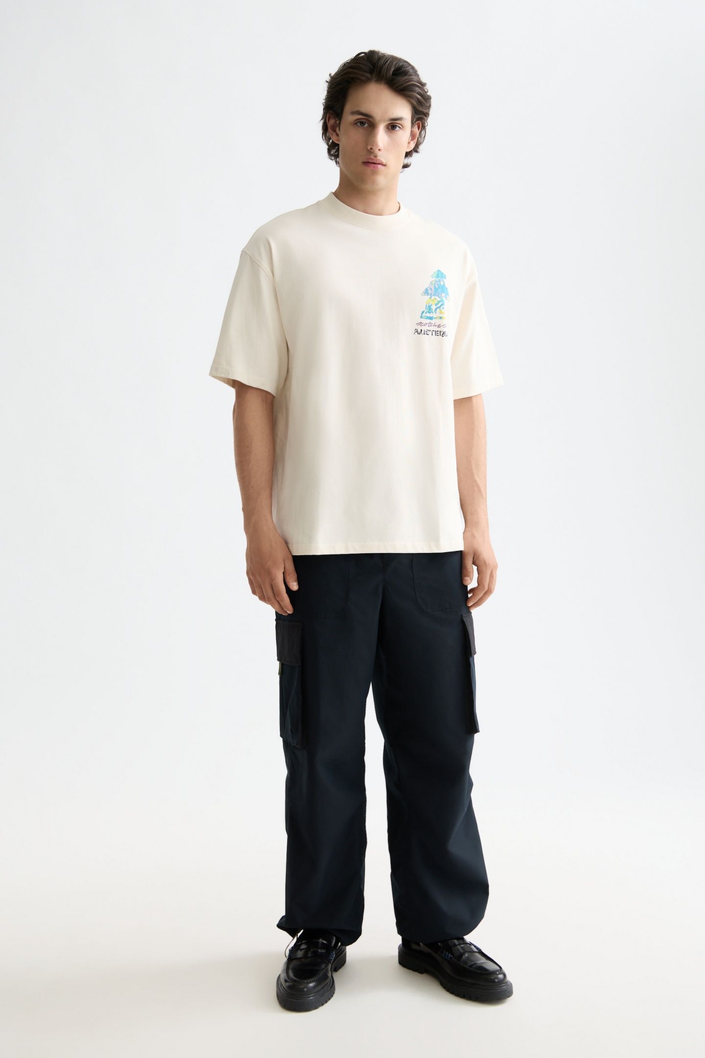 LOOSE FIT FRONT AND BACK ARTWORK T-SHIRT EGGNOG 2