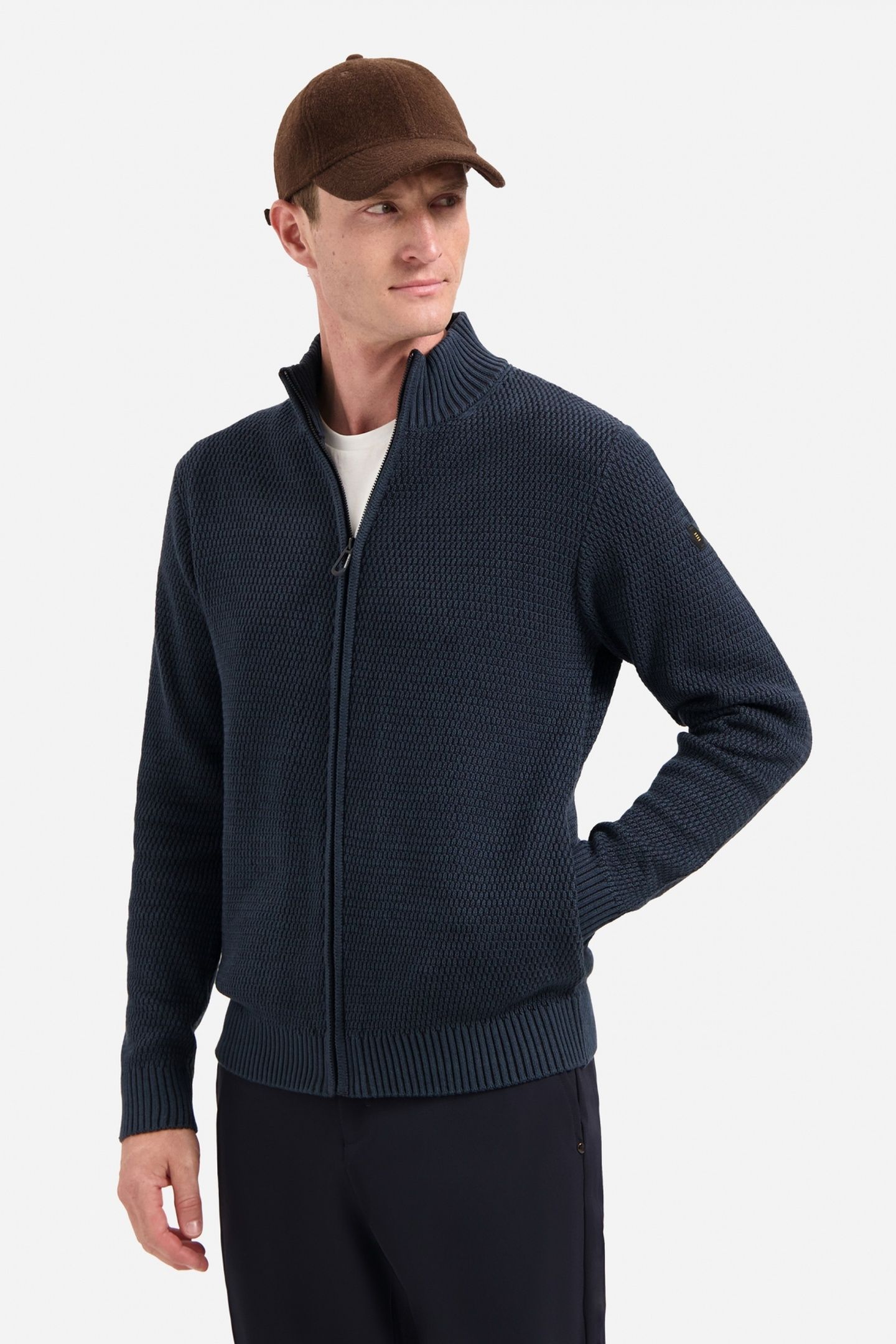 CARDIGAN 2 COLOURED MELANGE NIGHT 1