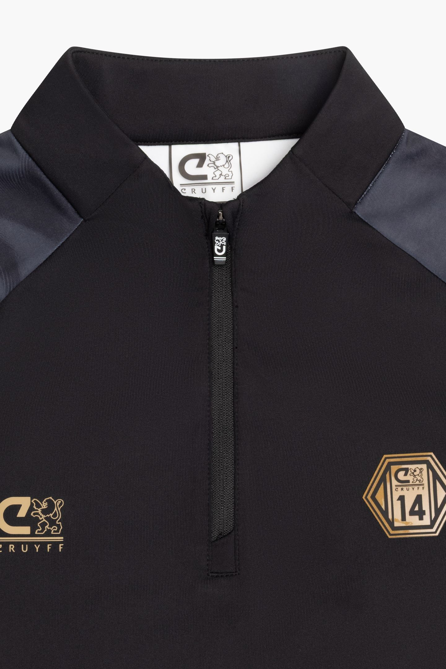 DEFENSE 1/4 ZIP TOP BLACK 3