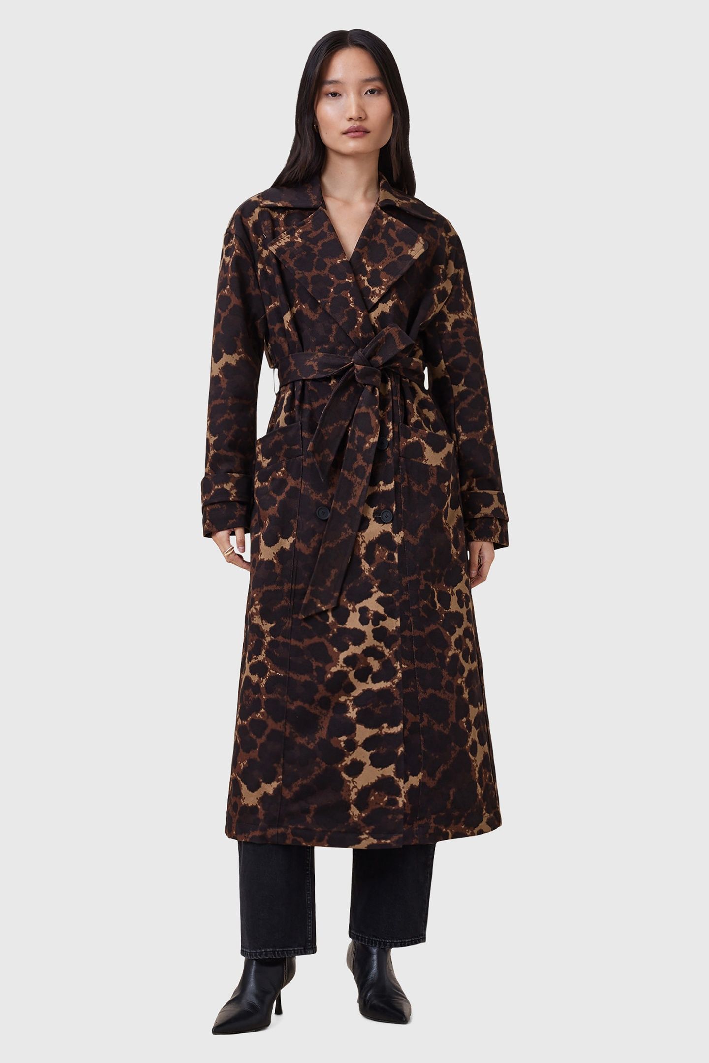 ABEL TRENCH LEOPARD BROWN 2