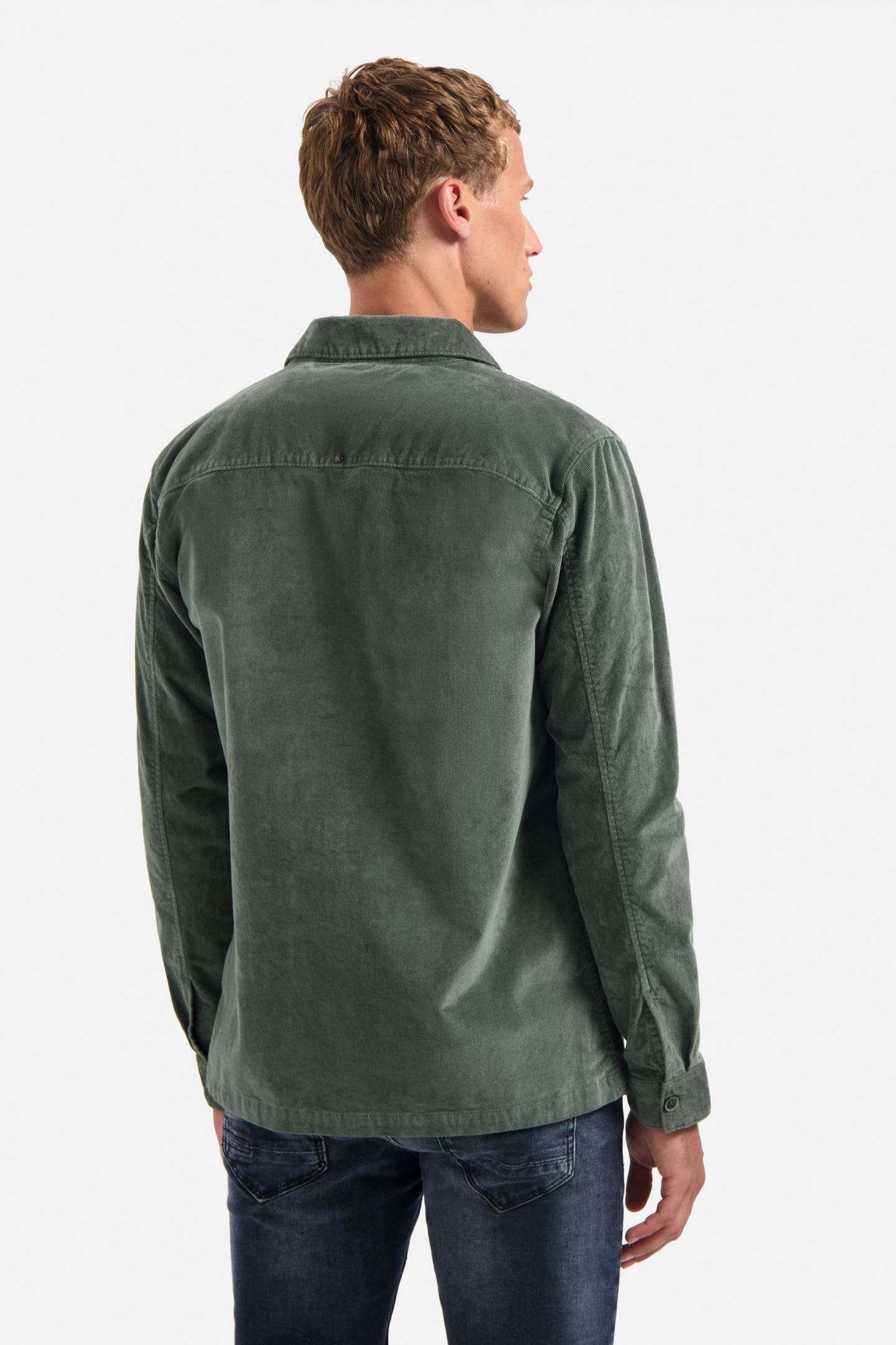 OVERSHIRT BUTTONS TWILL DARK GREEN 3