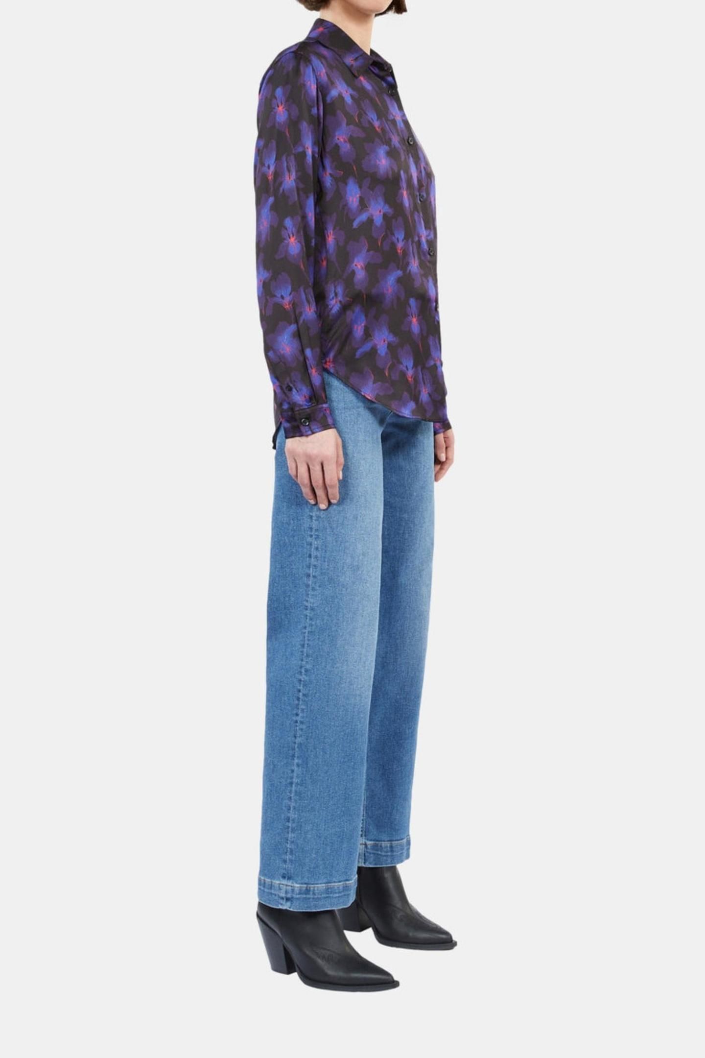 PRINTED LONG-SLEEVED SHIRT BLACK/LIGHTPINK/BLUE 5