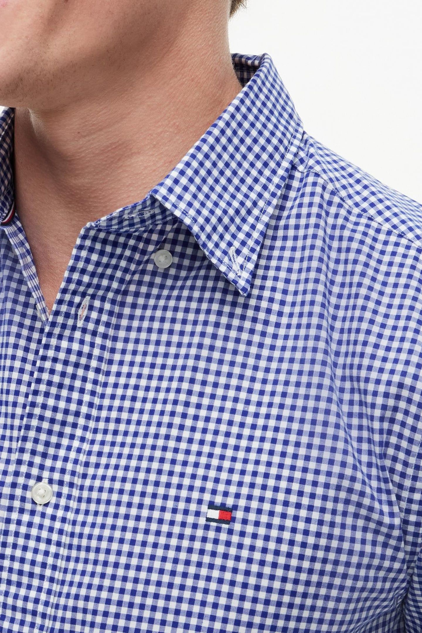 FLEX POPLIN GINGHAM WEDGE BLUE/CHECK 5