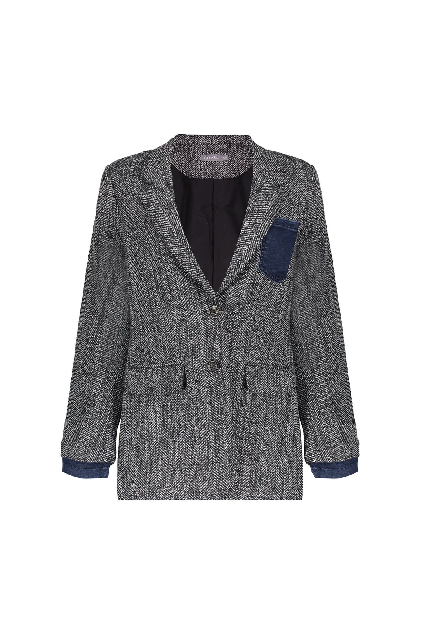 BLAZER TWEED + DENIMPOCKET ANTHRACITE + DENIMPOCKET 1