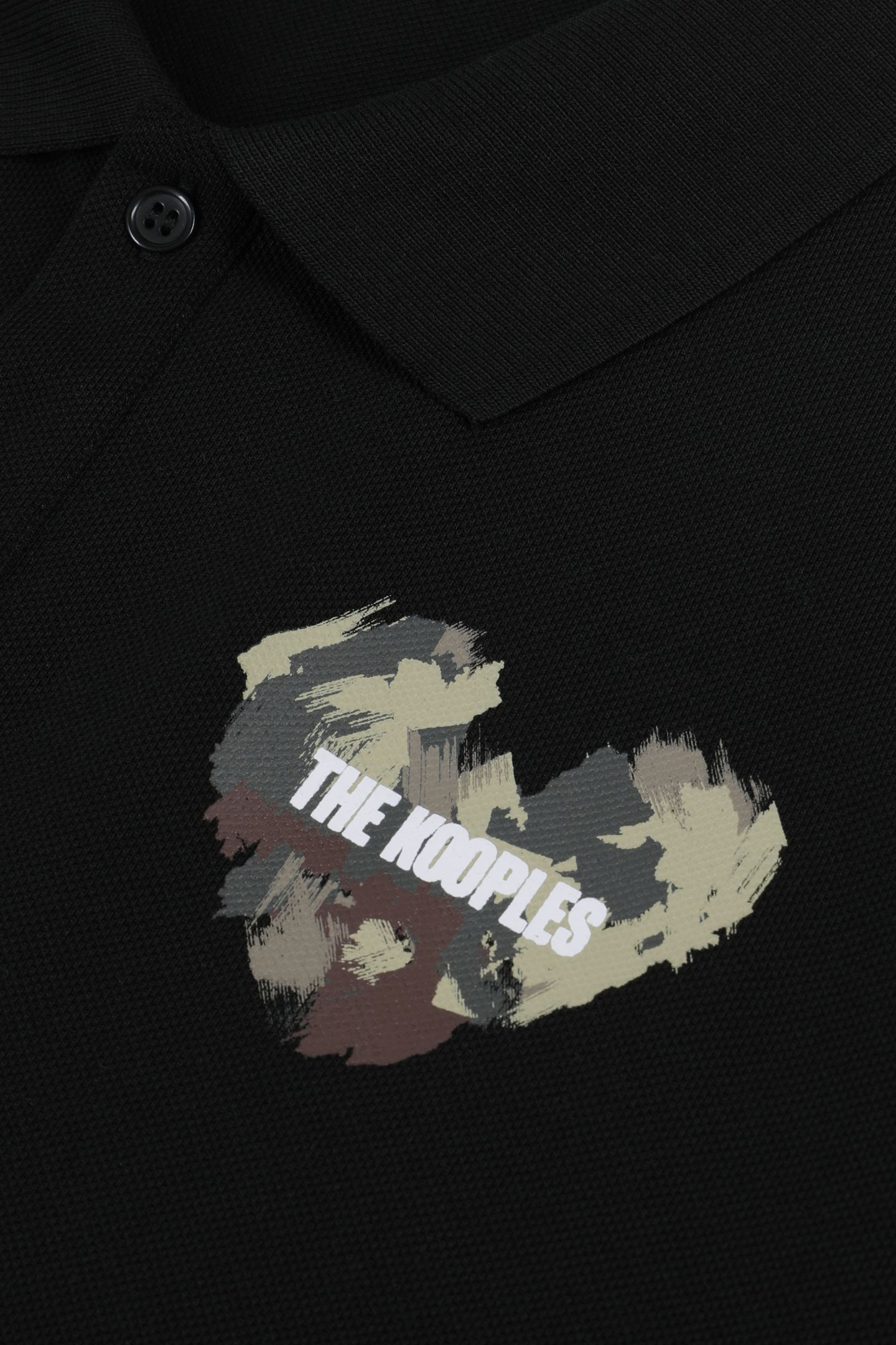 POLO WITH CAMO HEART PRINT BLACK 5