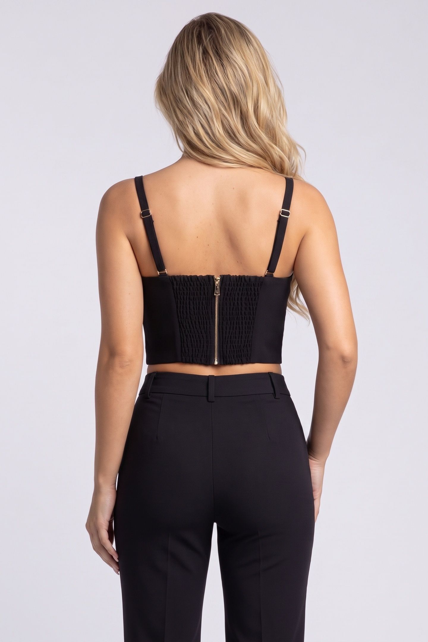 GUESS ECO RAISSA BUSTIER TOP JET BLACK A996 2