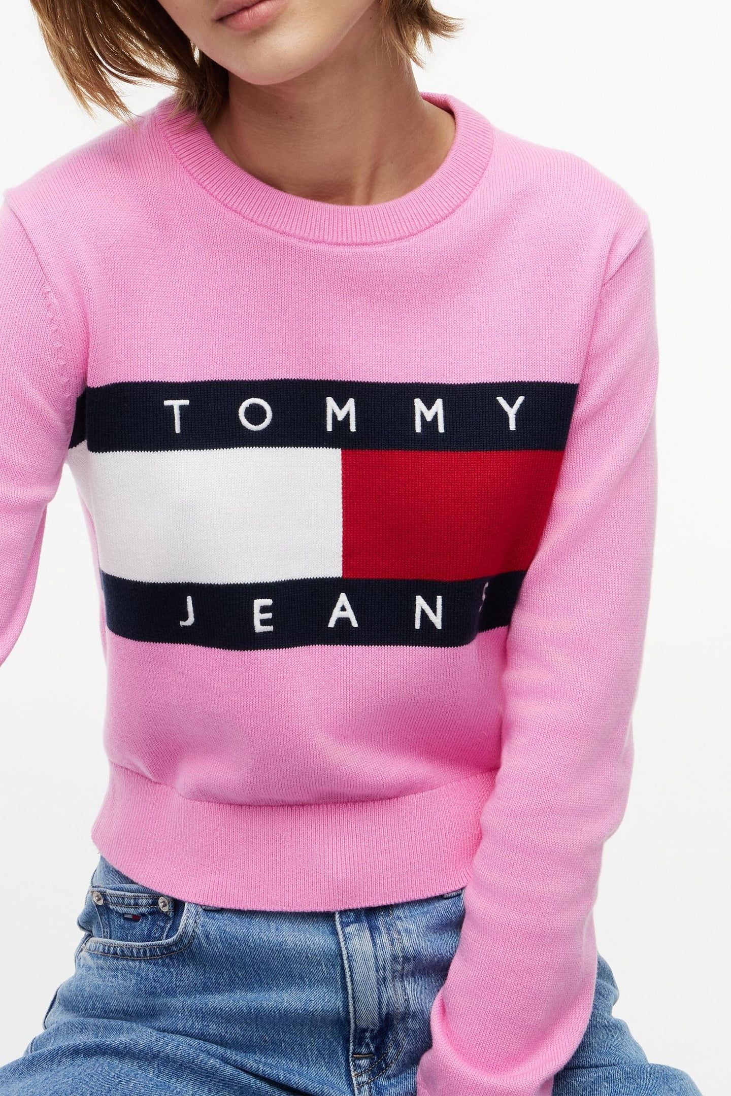 FLAG CREW NECK PINK DAISY 5