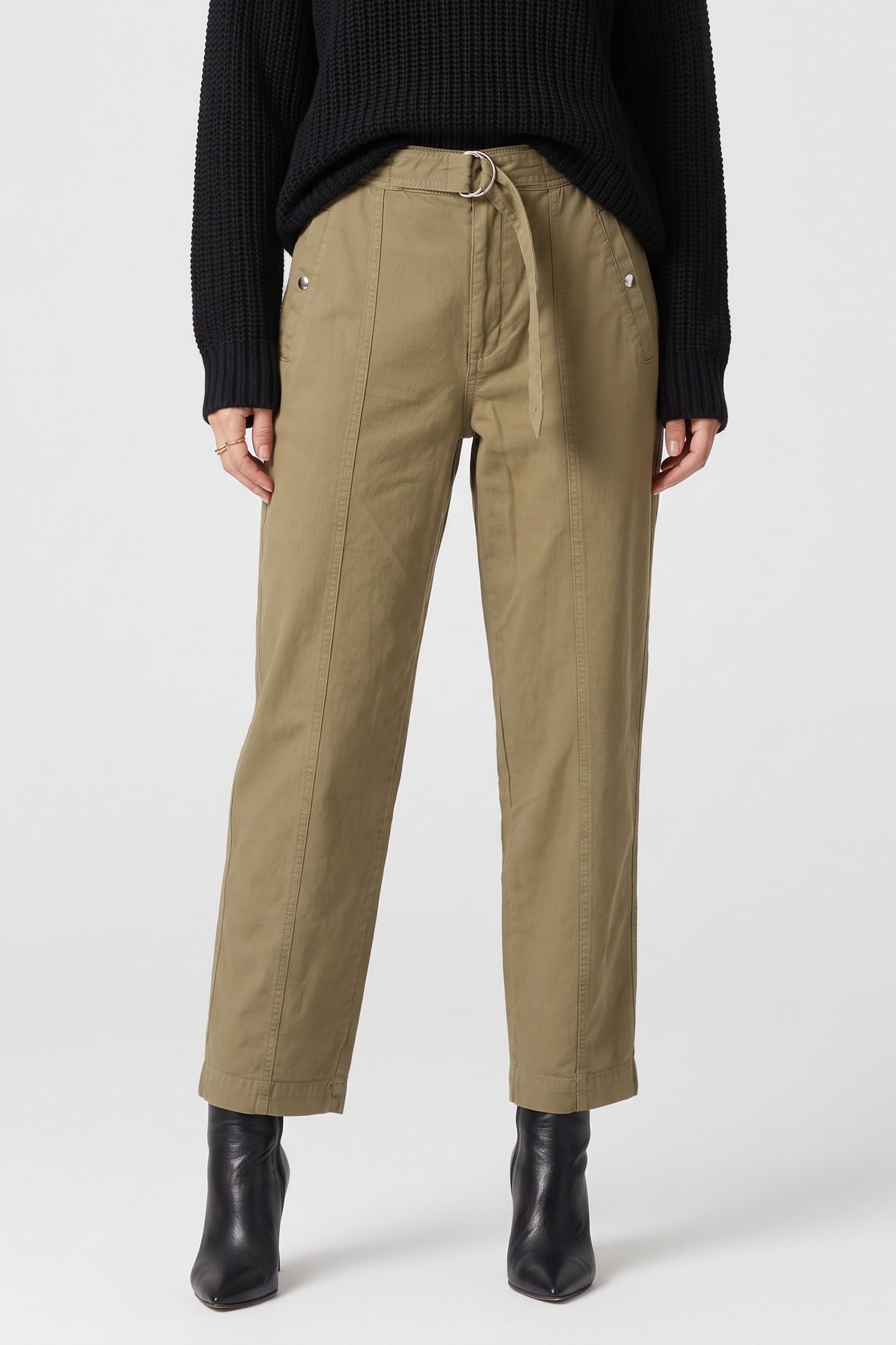 ENTY BIKER TROUSERS KHAKI 1