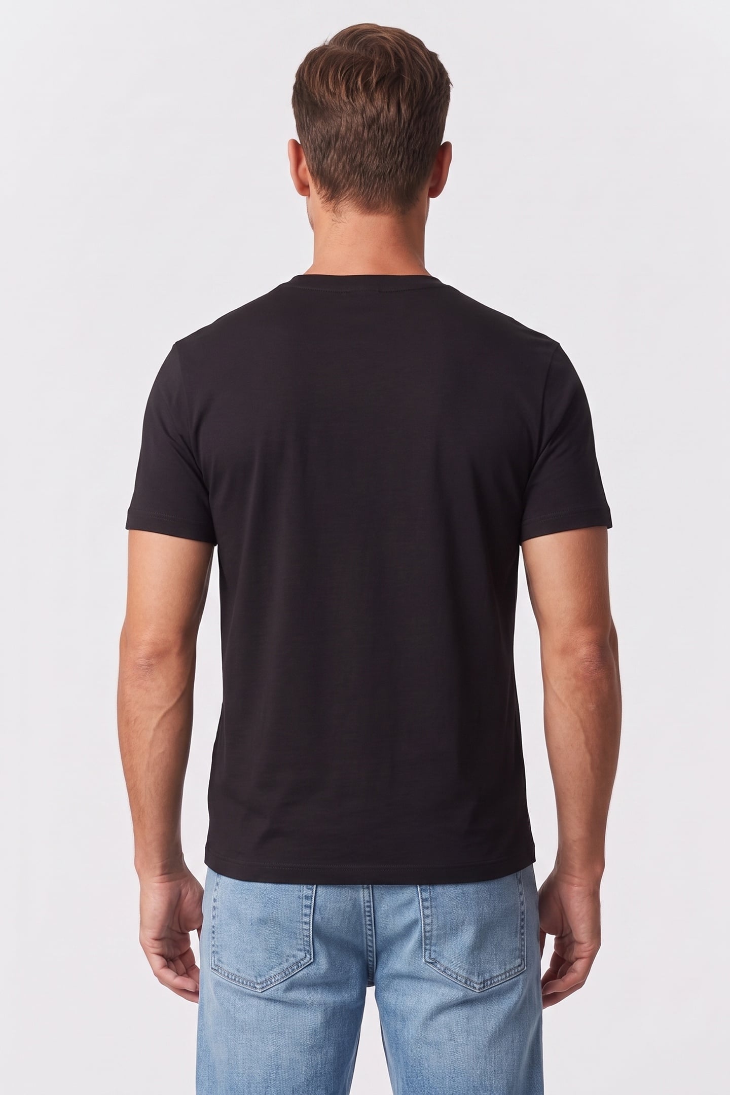SS 30S 2TONE TEE BLACK 2