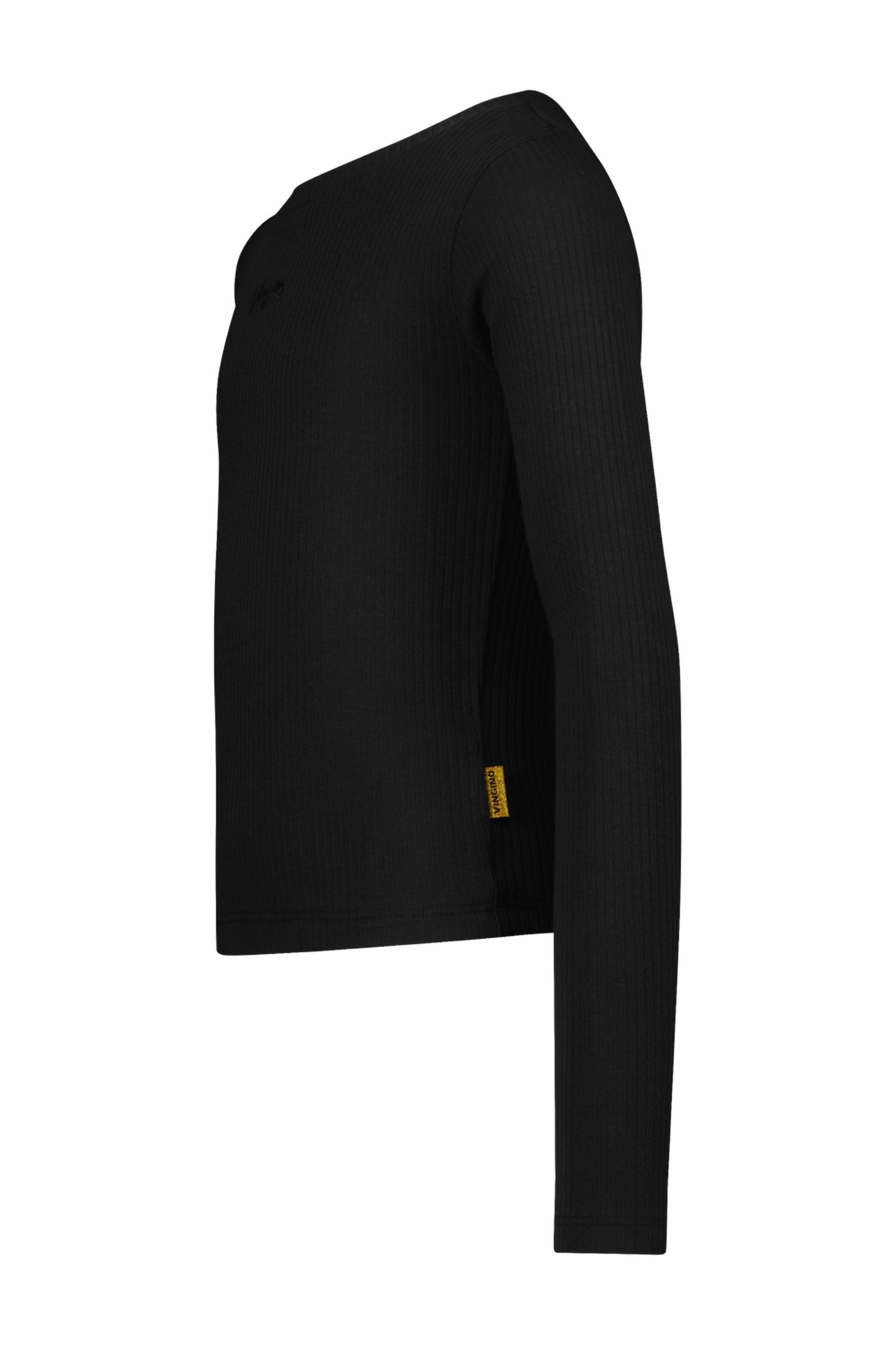 GIRLS BASIC RIB TOP T-SHIRT DEEP BLACK 2