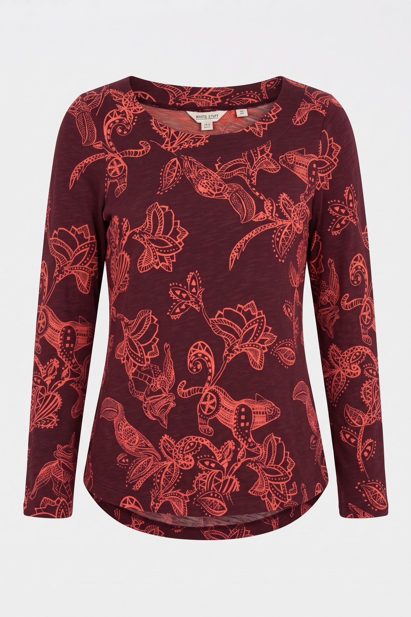WENDY LS TEE PLUM PRINT 3