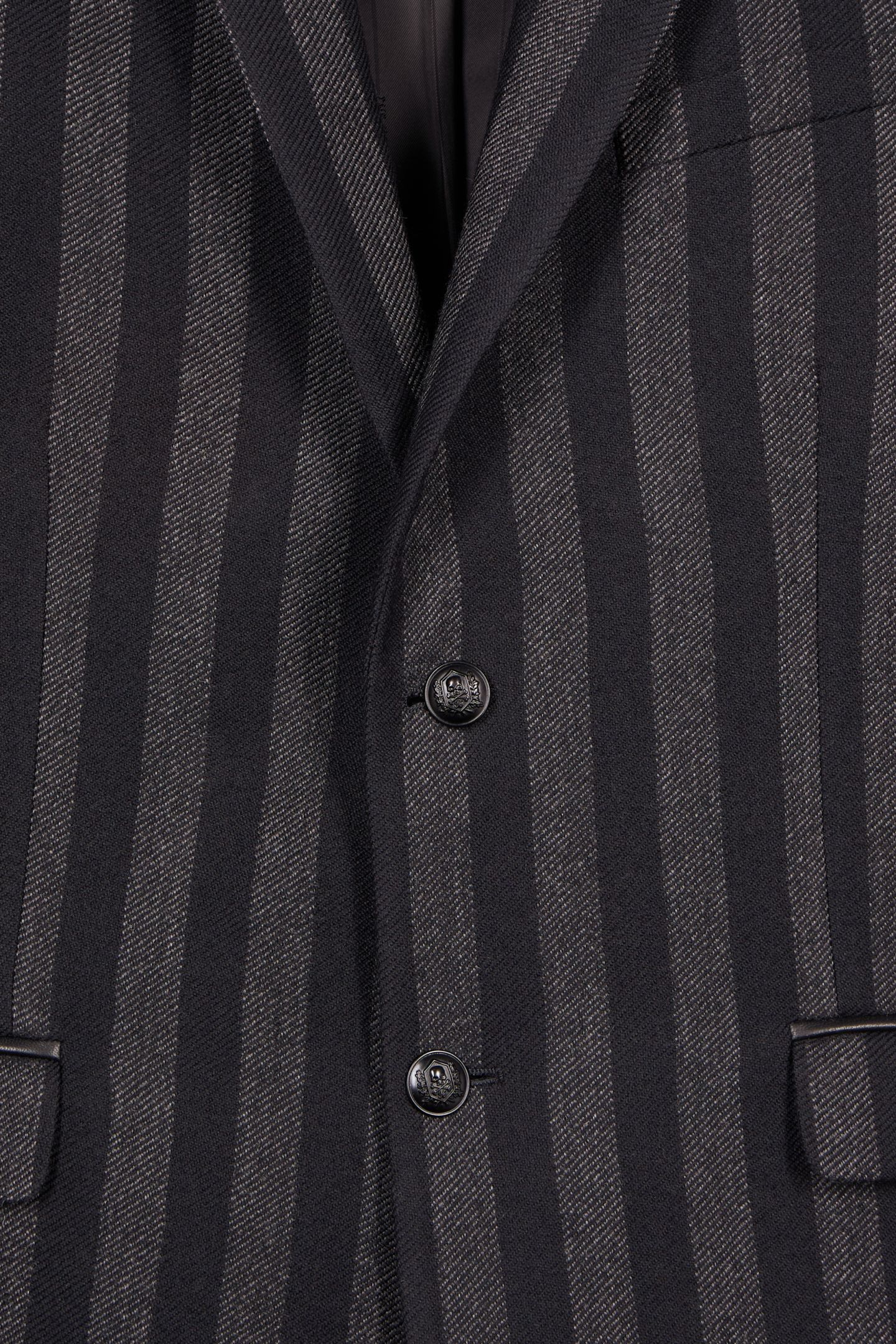 STRAIGHT-CUT JACKET WITH 3 BUTTONS & 3 POCKETS BLACK GREY 11