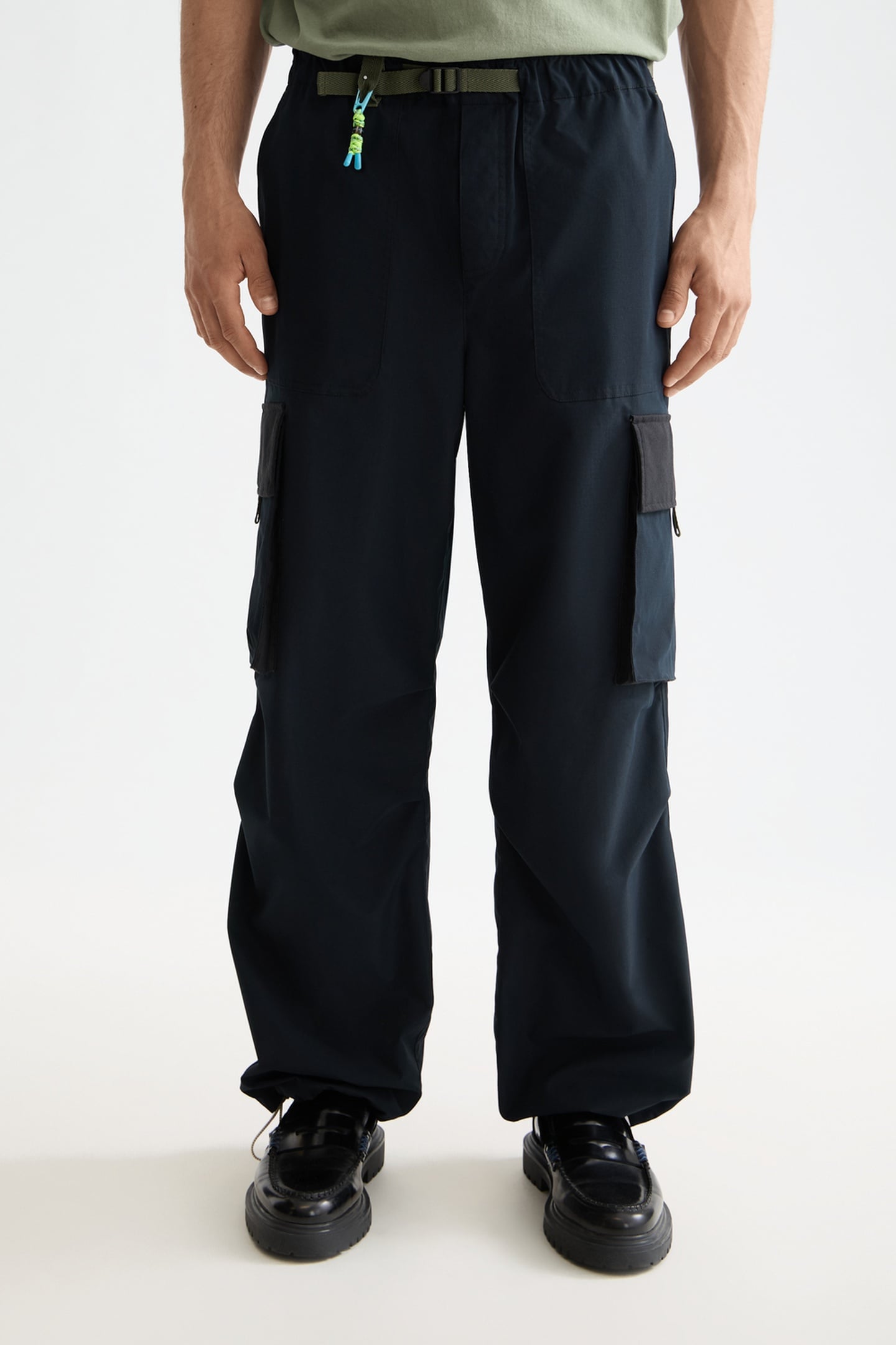 DAZE - NYLON-BLEND RIBSTOP WIDE FIT CARGO ANTHRACITE 2