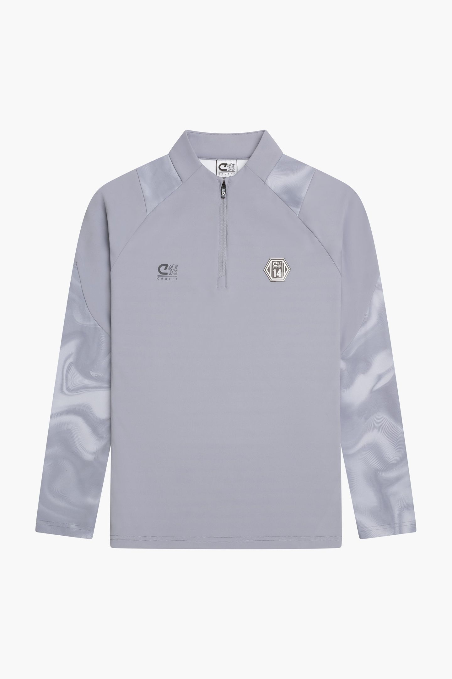 DEFENSE 1/4 ZIP TOP LIGHT GREY 1