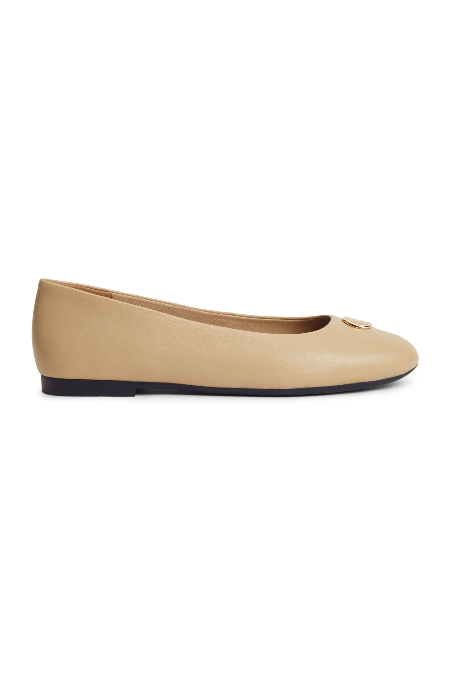 TH PLATE LEATHER BALLERINAS DESERT 1
