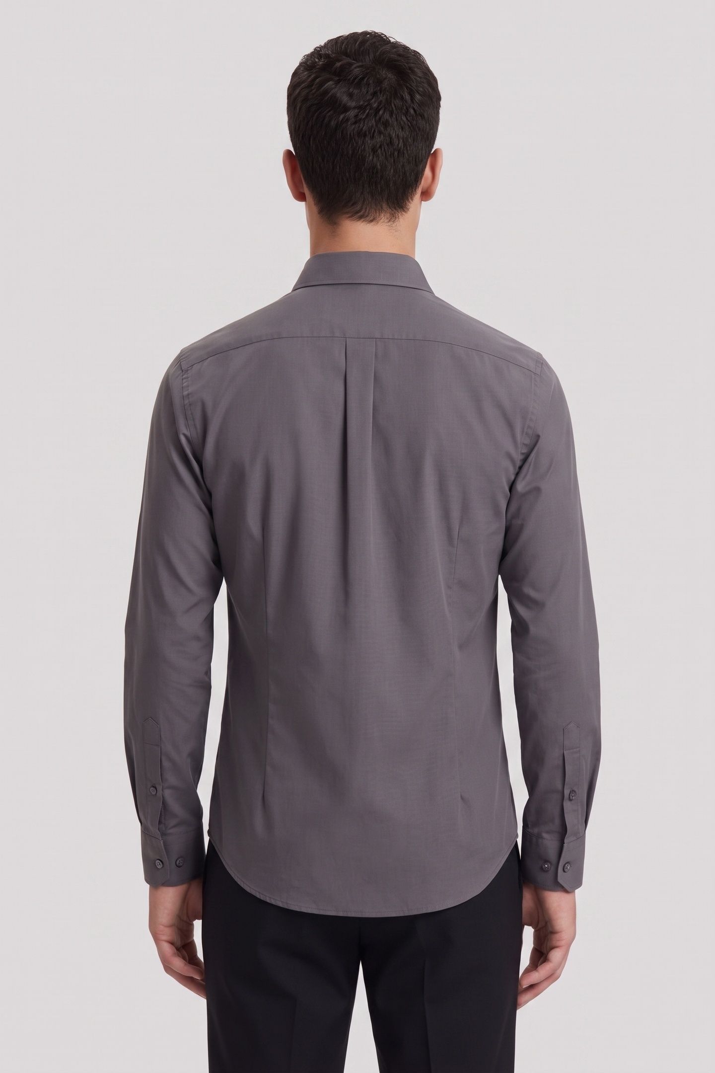 SLIM ESSENTIAL POPLIN SHIRT STEEL GREY 2