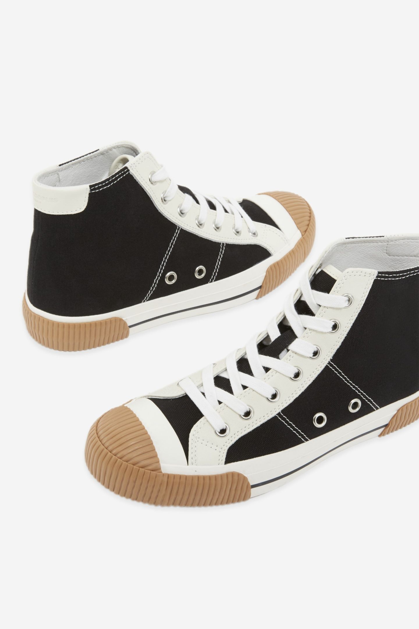 UNISEX CANVAS RIDING BASKET WITH LEATHER TRIM BLACK 6