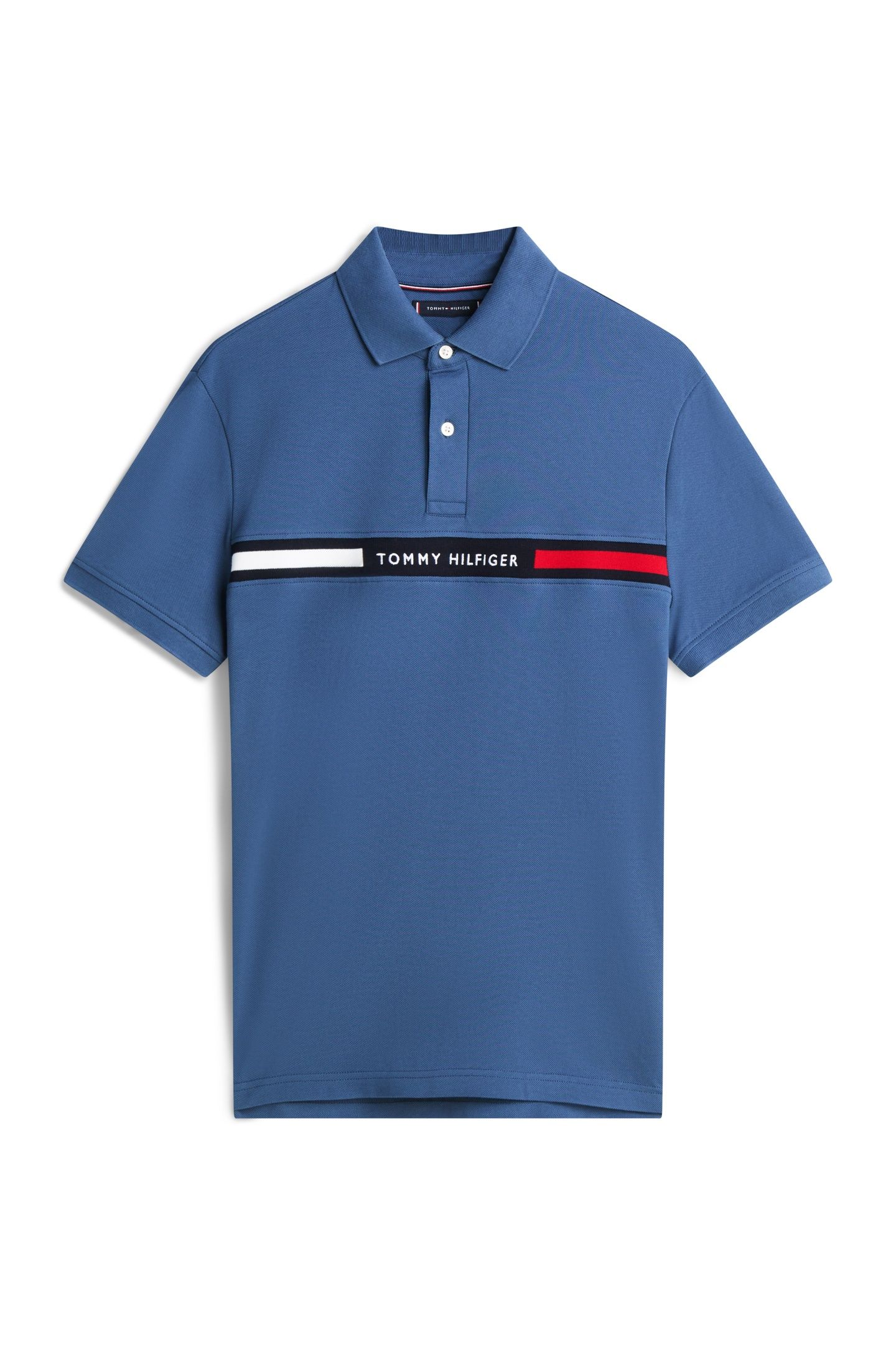 HILFIGER CHEST INSERT POLO AEGEAN SEA 4