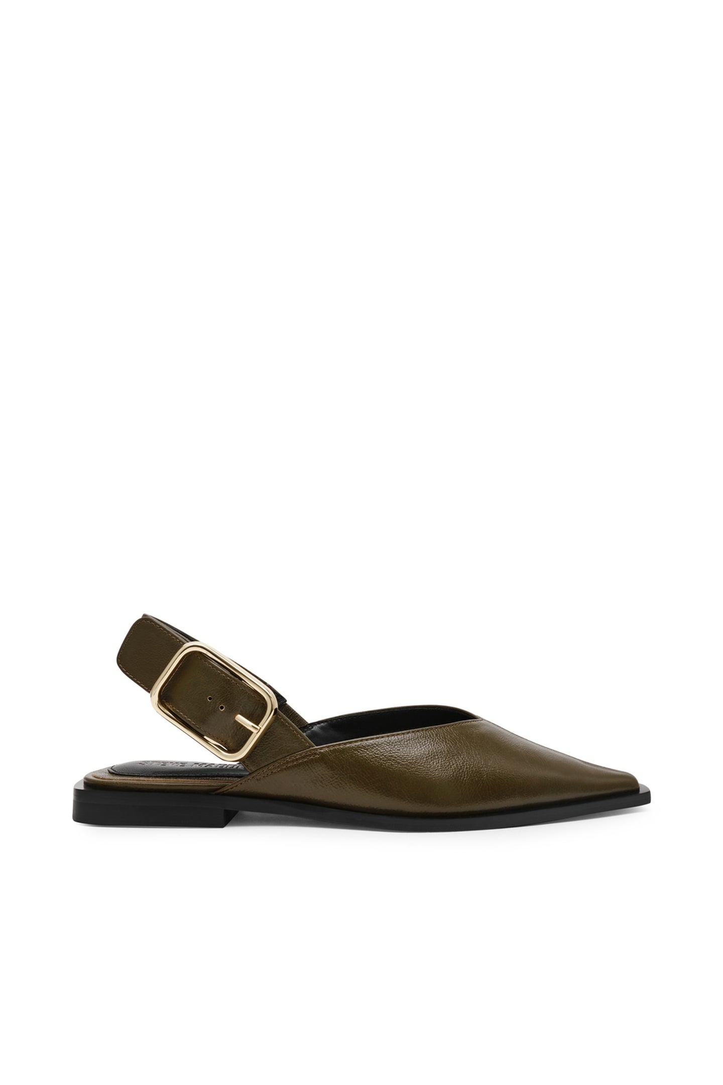 SHAY FLAT SHOES OLIVE LEATHER 1