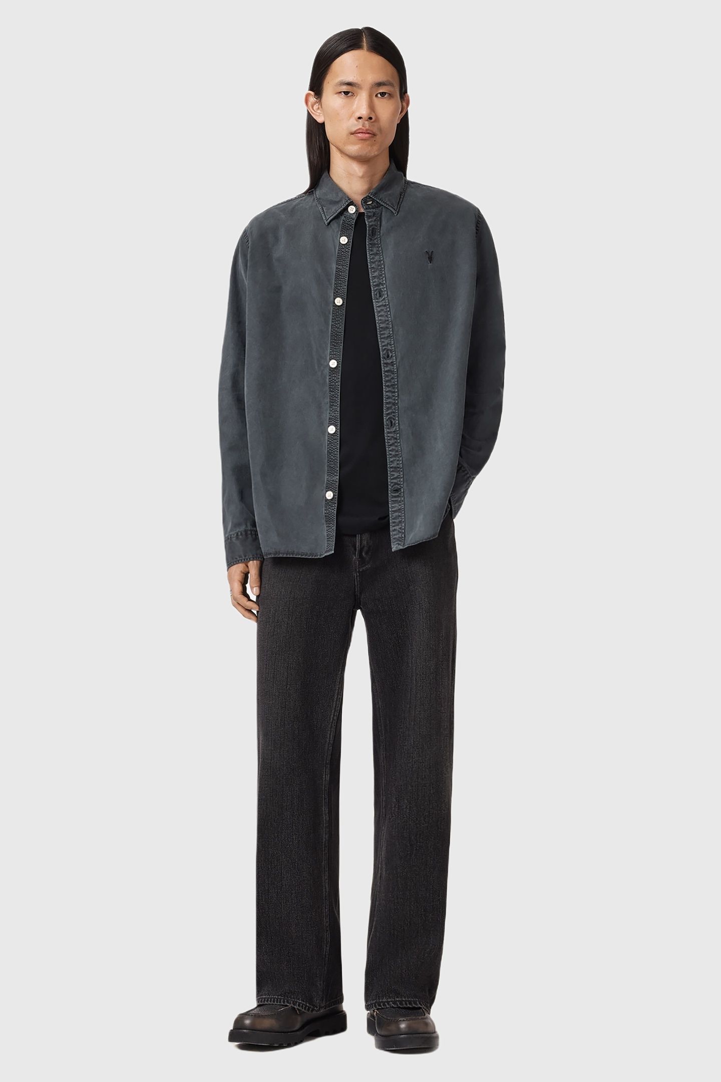 BODHI LS OVERSHIRT BLAINN BLACK 3