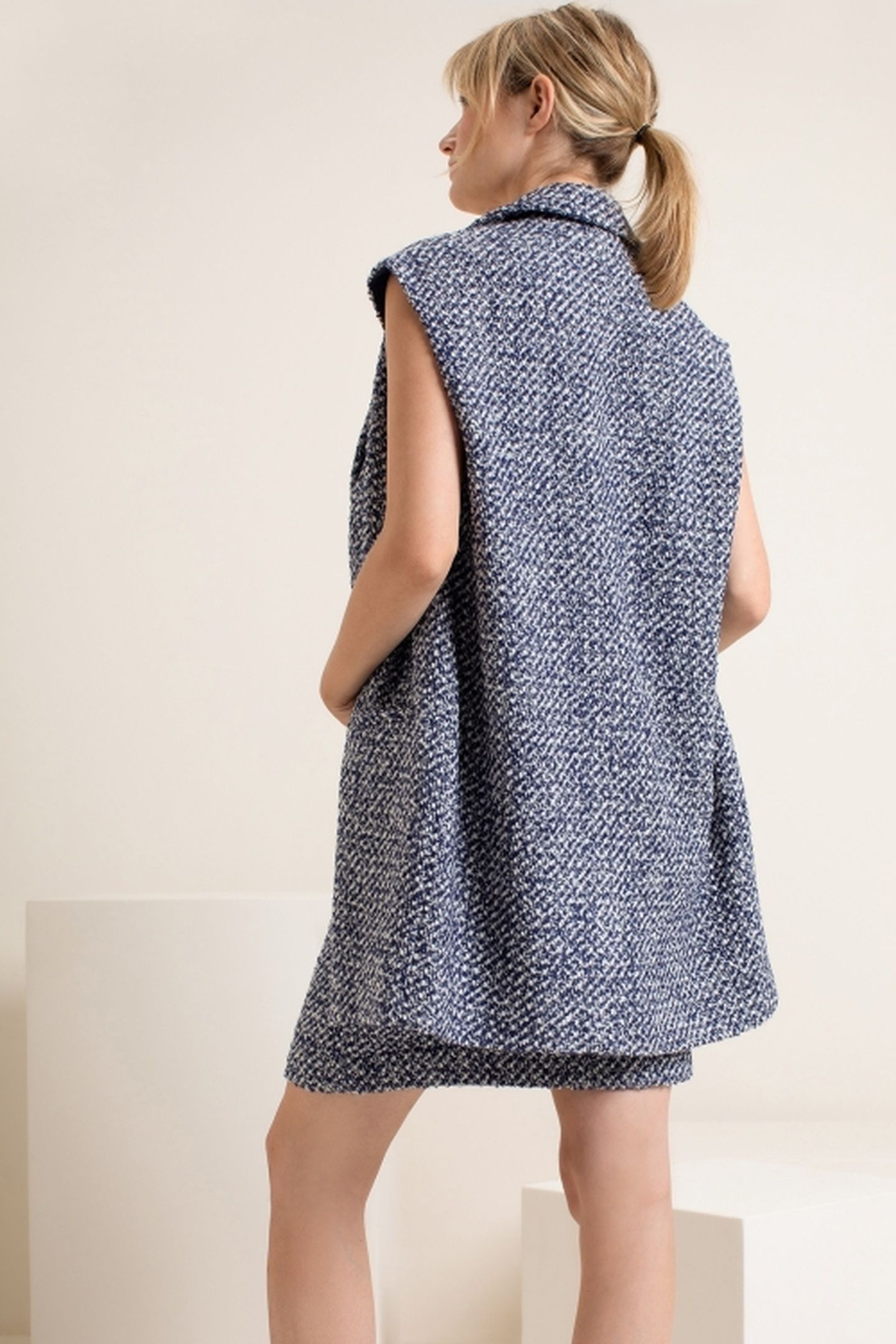 KATRIN GILET NAVY MELANGE 3