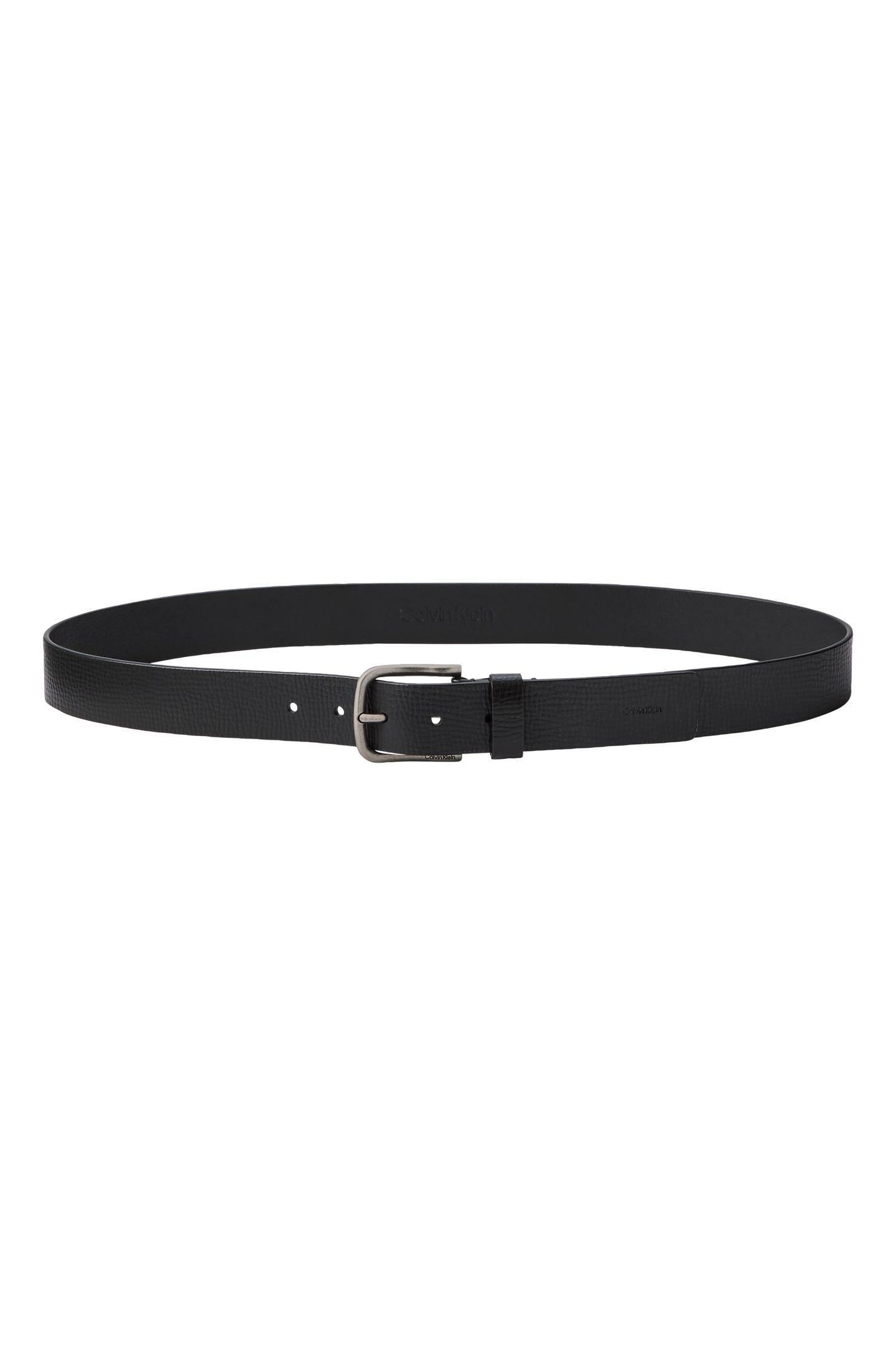 ROUND BUCKLE 35MM BELT BLACK/ANTIQUE SILVER 2